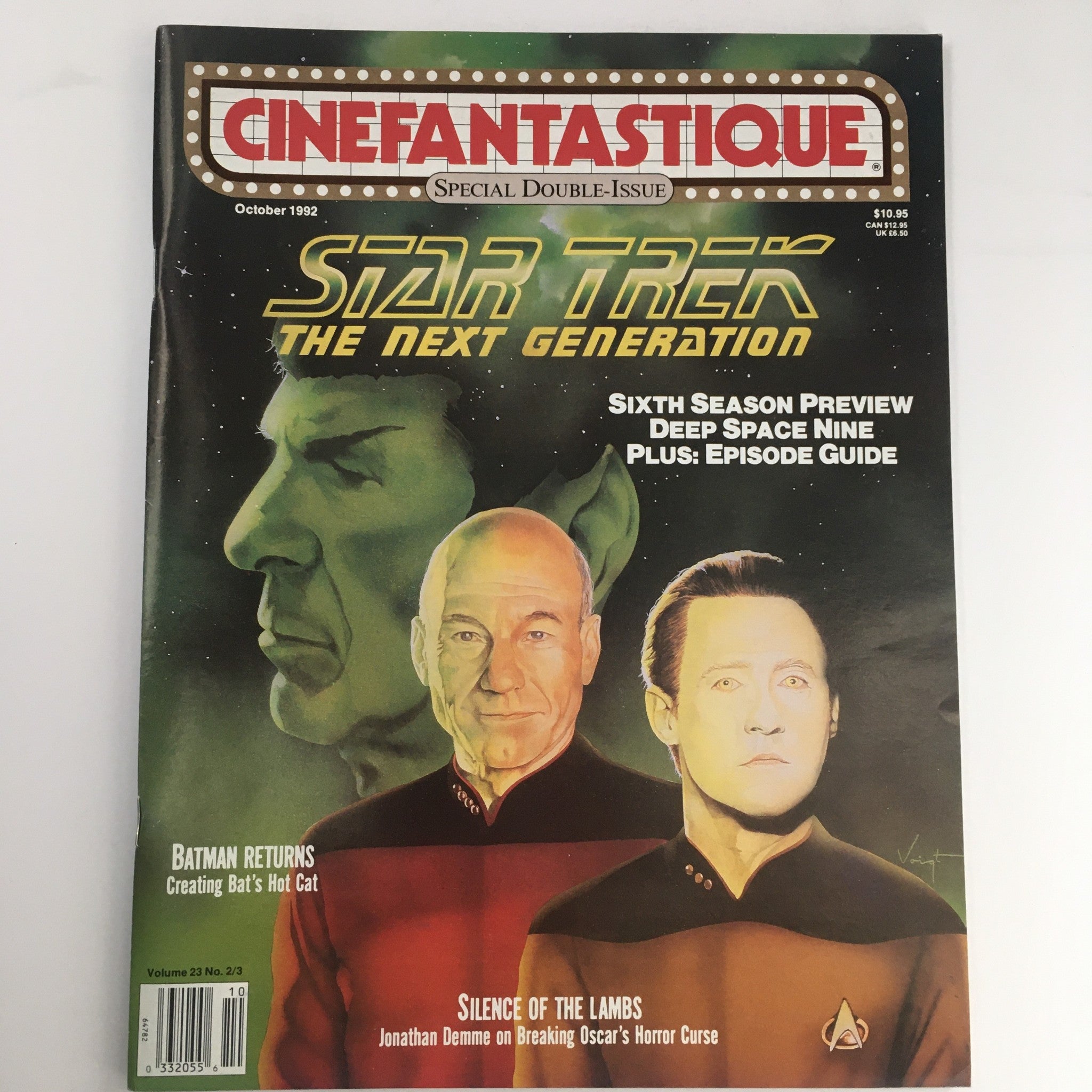 Cinefantastique October 1992 Patrick Stewart in Star Trek The Next Generation VG