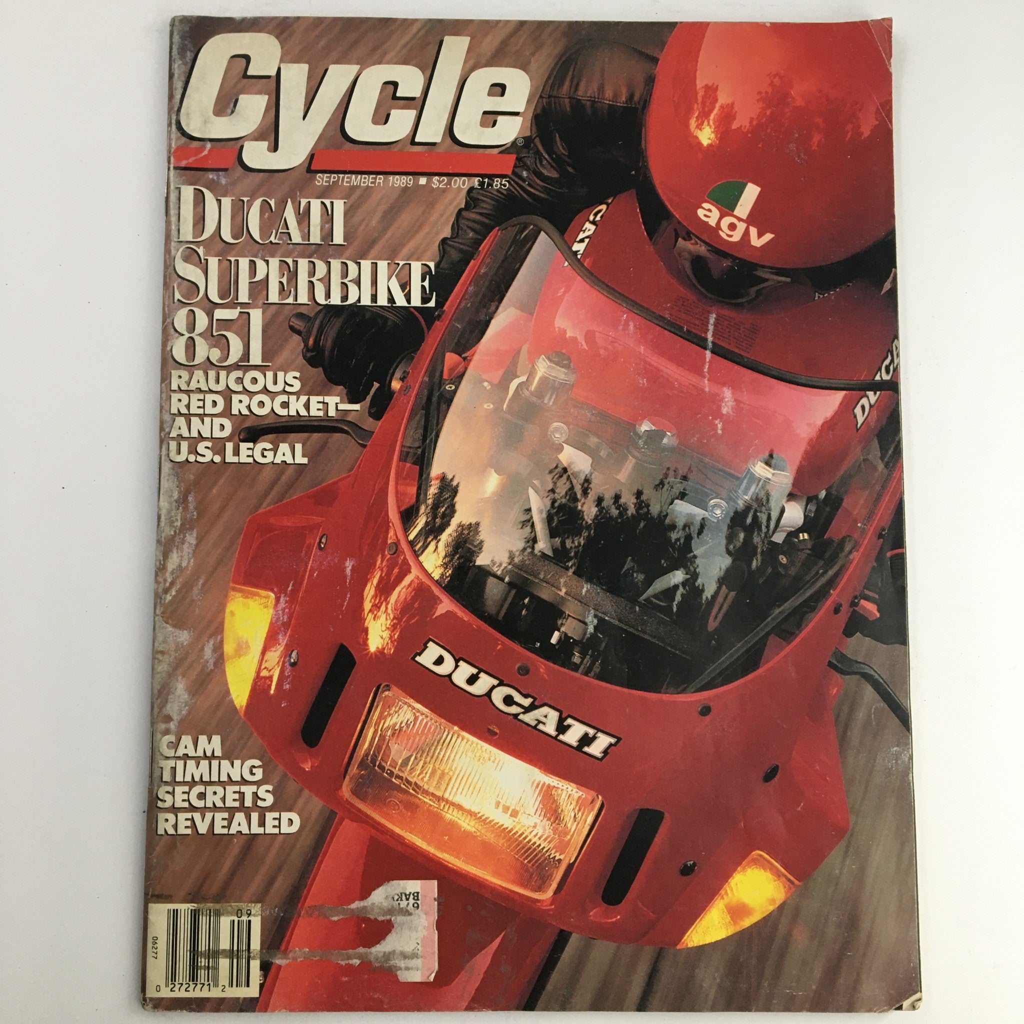 Cycle Magazine September 1989 Ducati Super Bike 851 Raucous Red Rocket & Legal