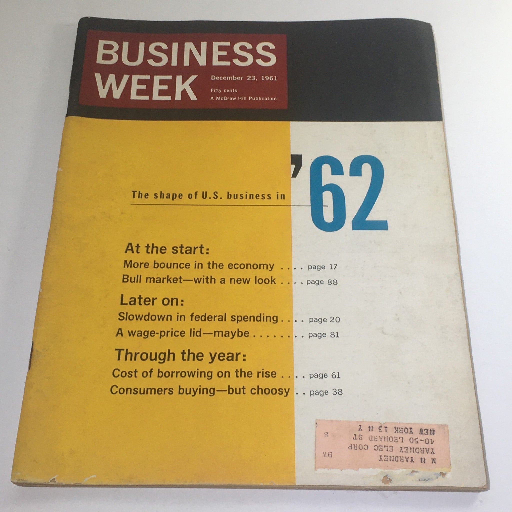 Business Week Magazine: December 23 1961 - The Shape Of U.S. Business in 1962