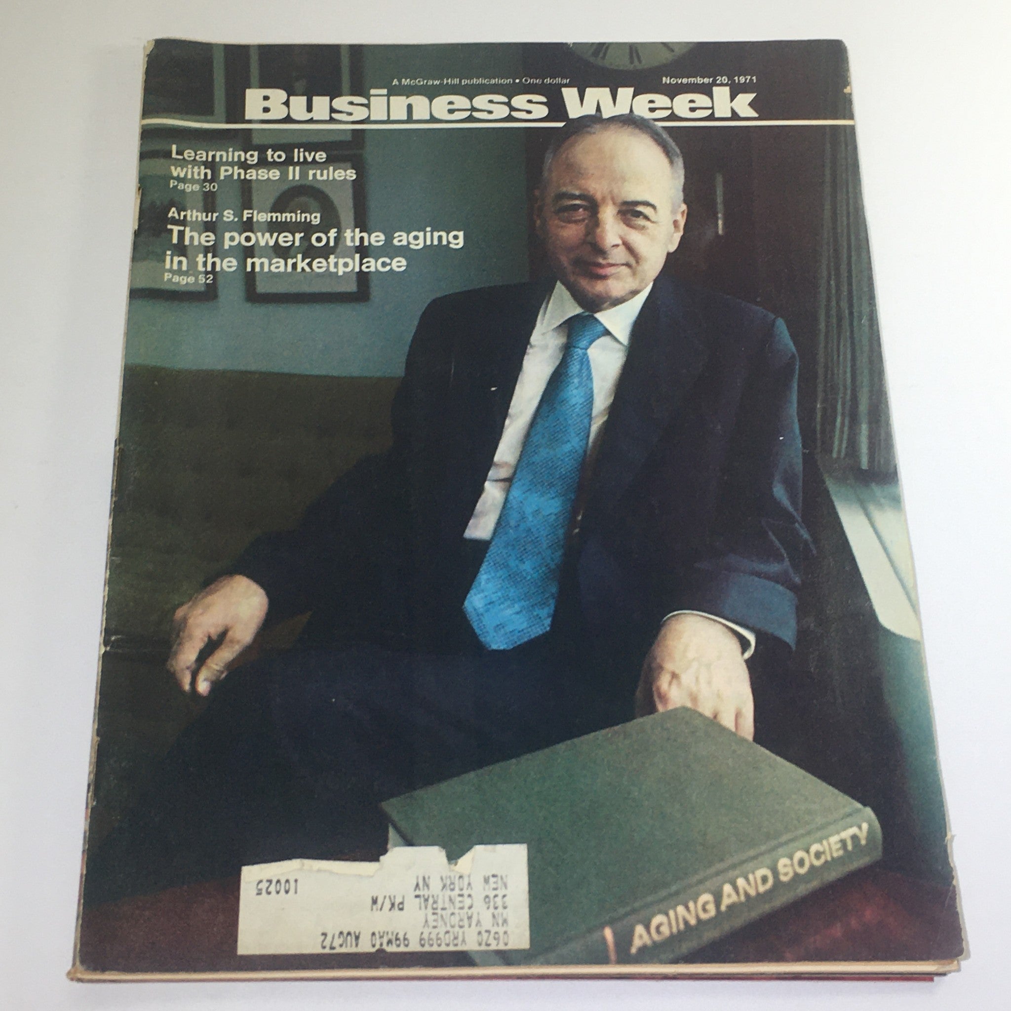 Business Week Magazine: November 20 1971 -Arthur S. Flemming/Live Phase II Rules