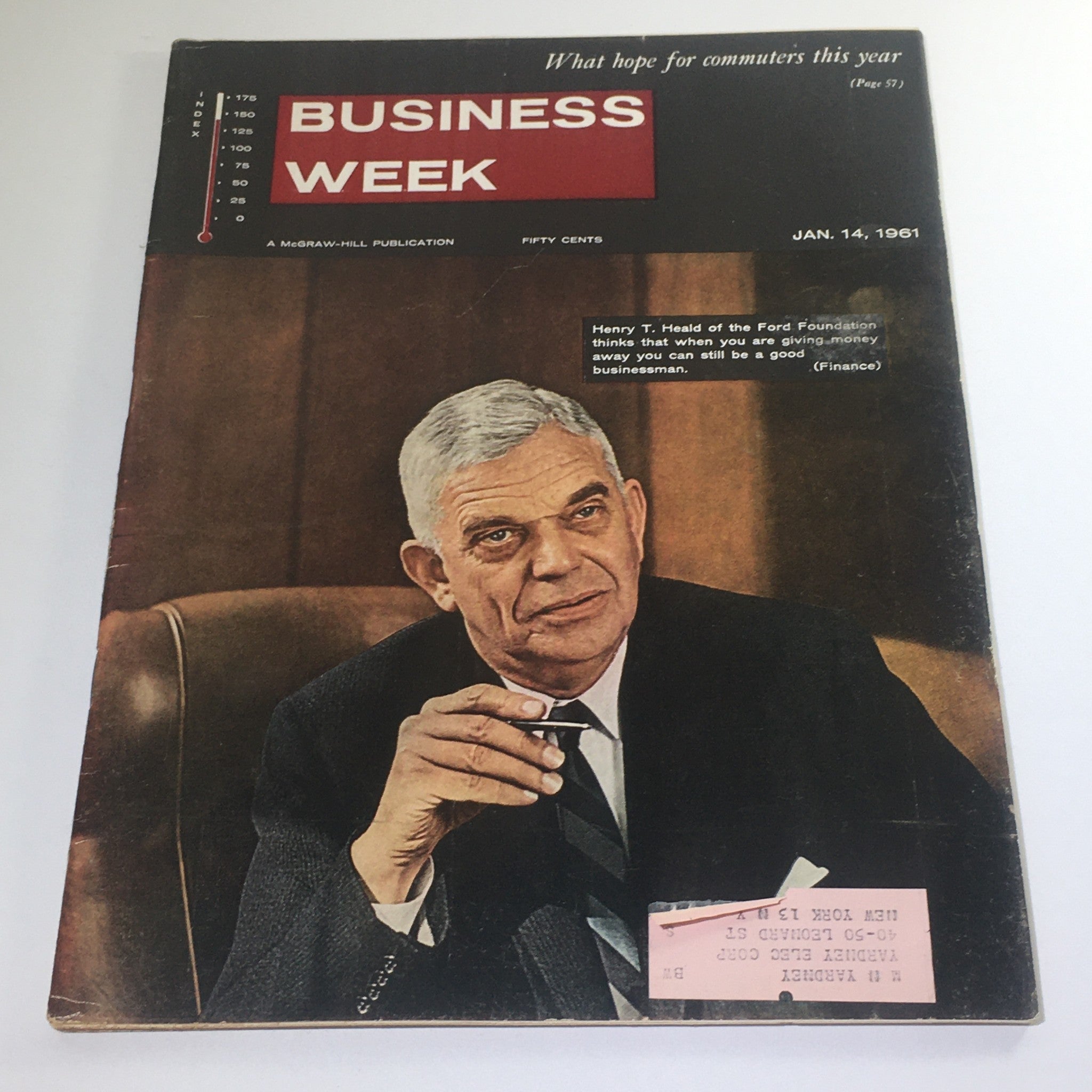 Business Week Magazine: January 14 1961 - Henry T. Heald of the Ford Foundation