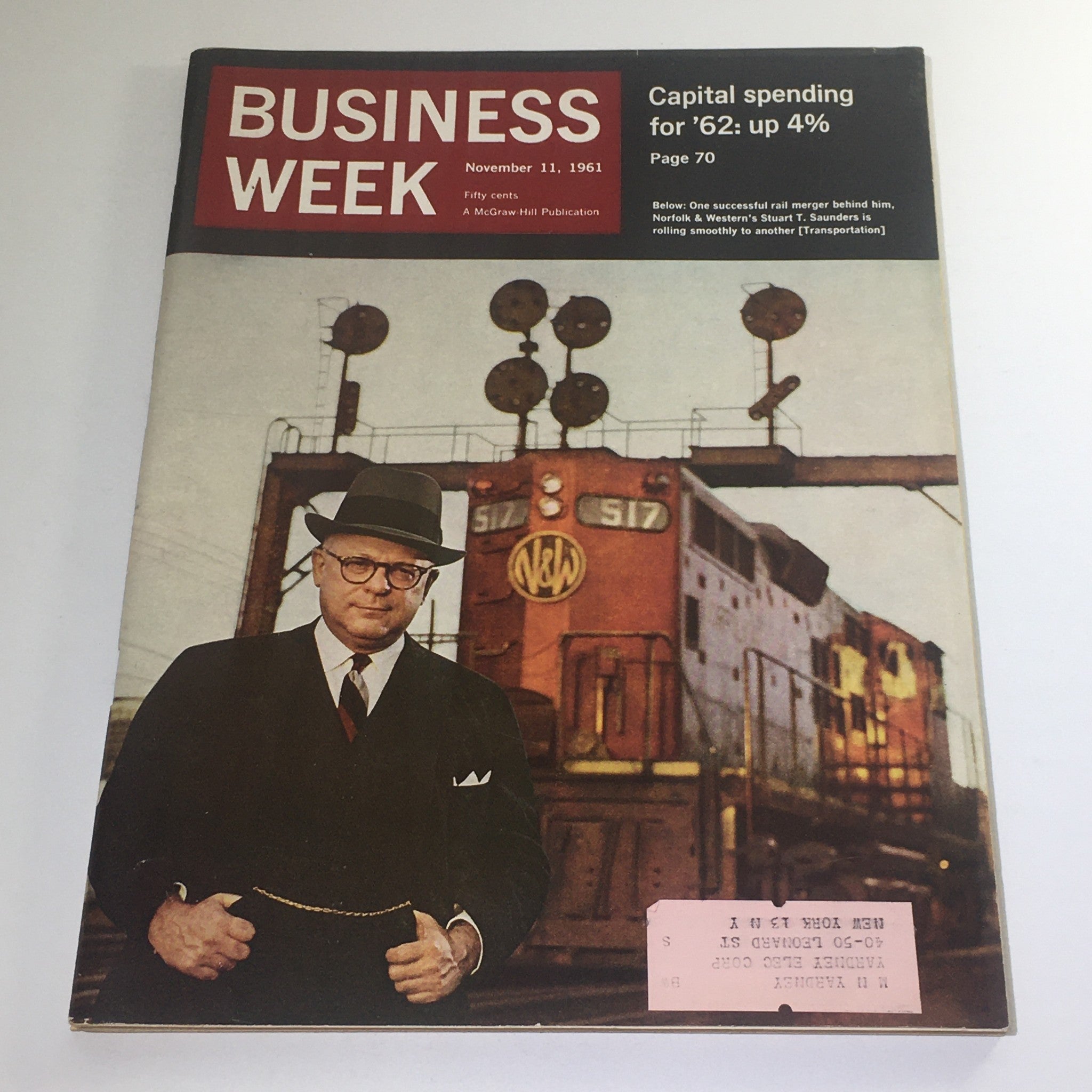 Business Week Magazine: November 11 1961 - Norfolk & Western's Stuart T Saunders