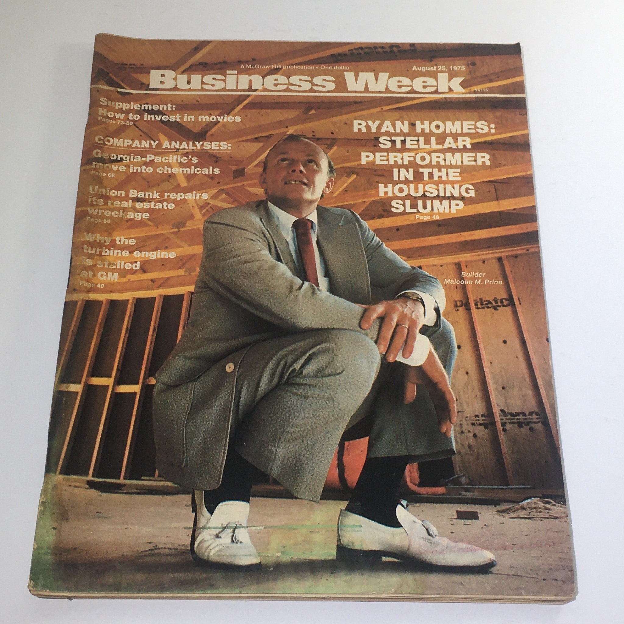 Business Week Magazine: August 25 1975 - Builder Malcolm M. Prine Build Homes