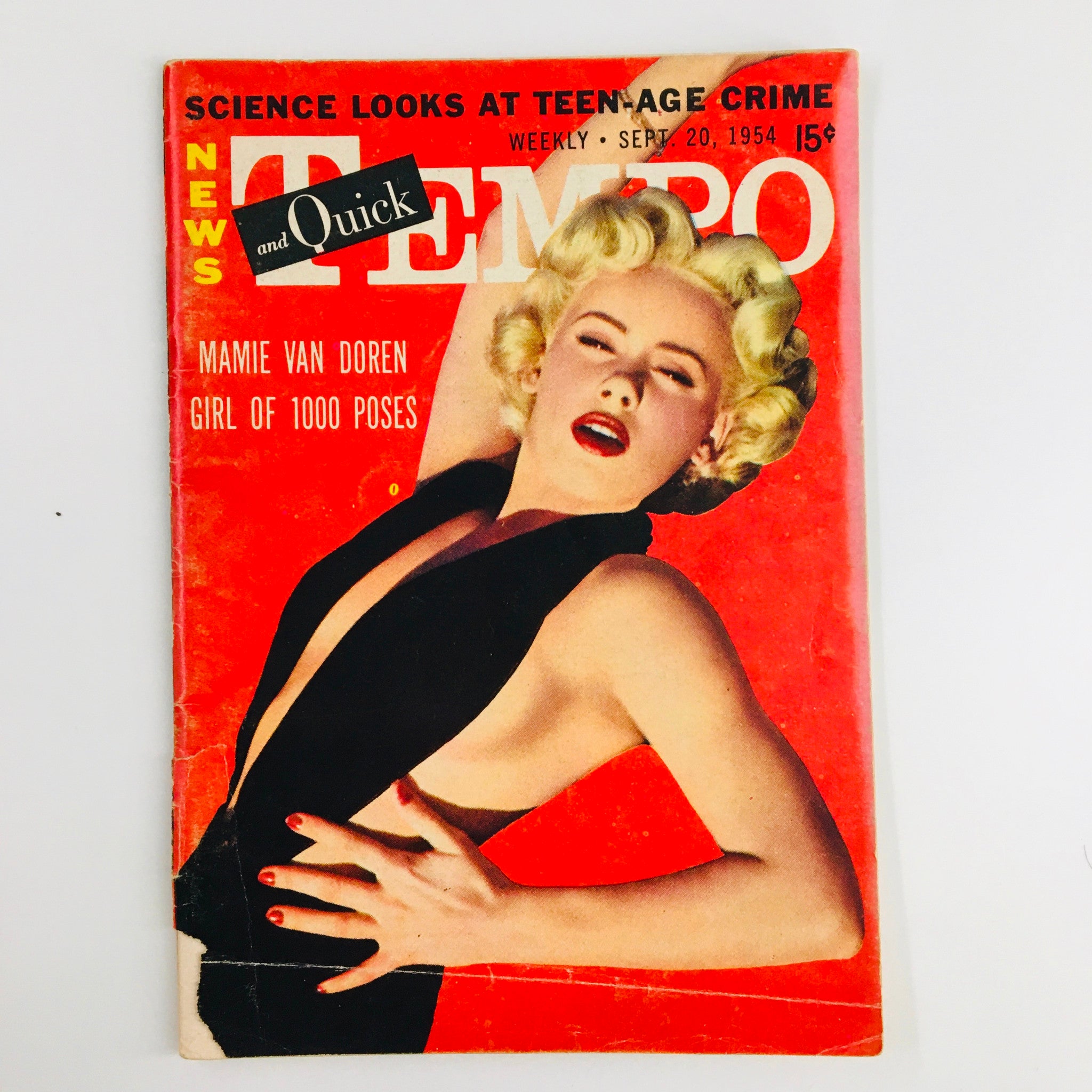 VTG Tempo and Quick Magazine September 20 1954 Mamie Van Doren No Label