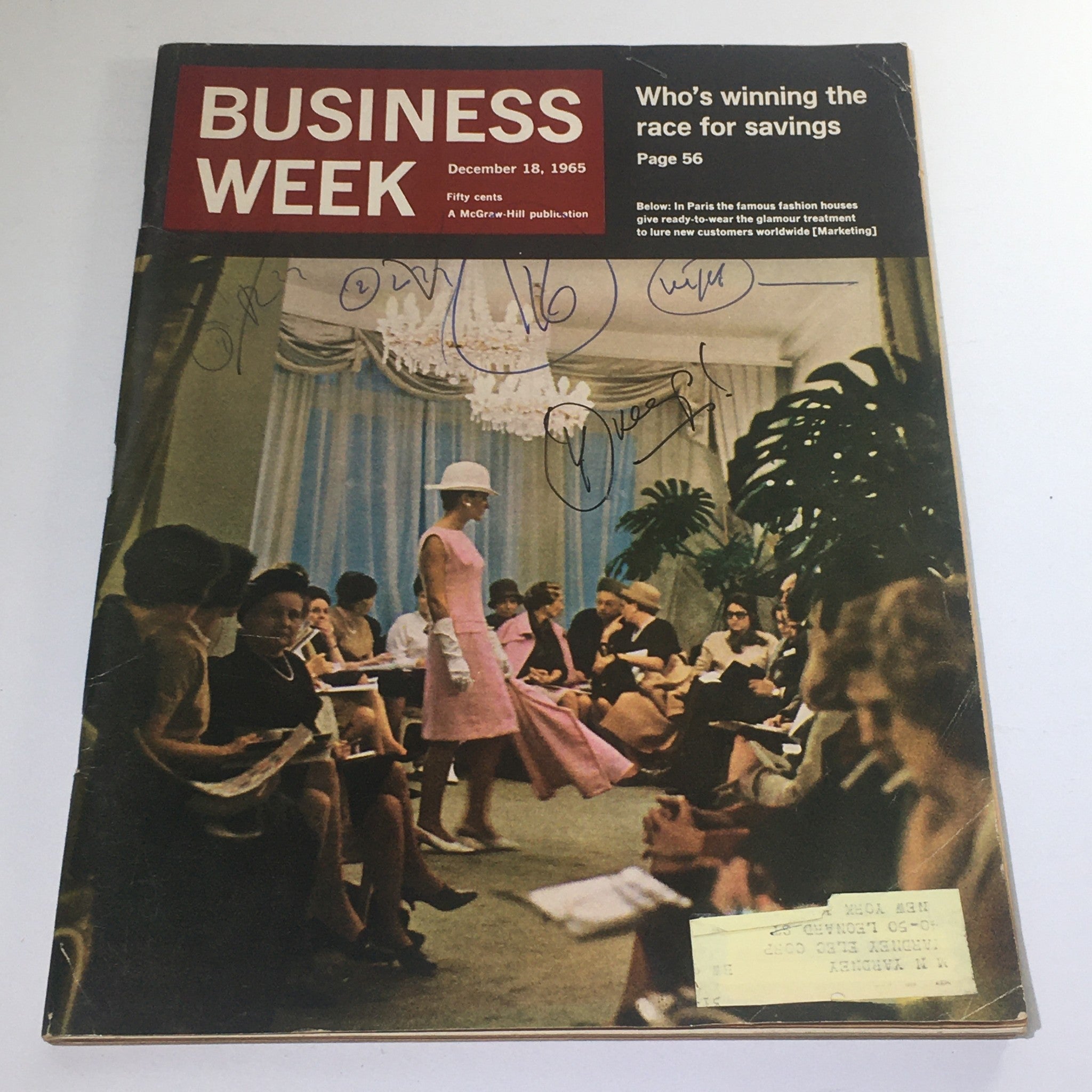 Business Week Magazine: December 18 1965 - Famous Fashion Houses in Paris