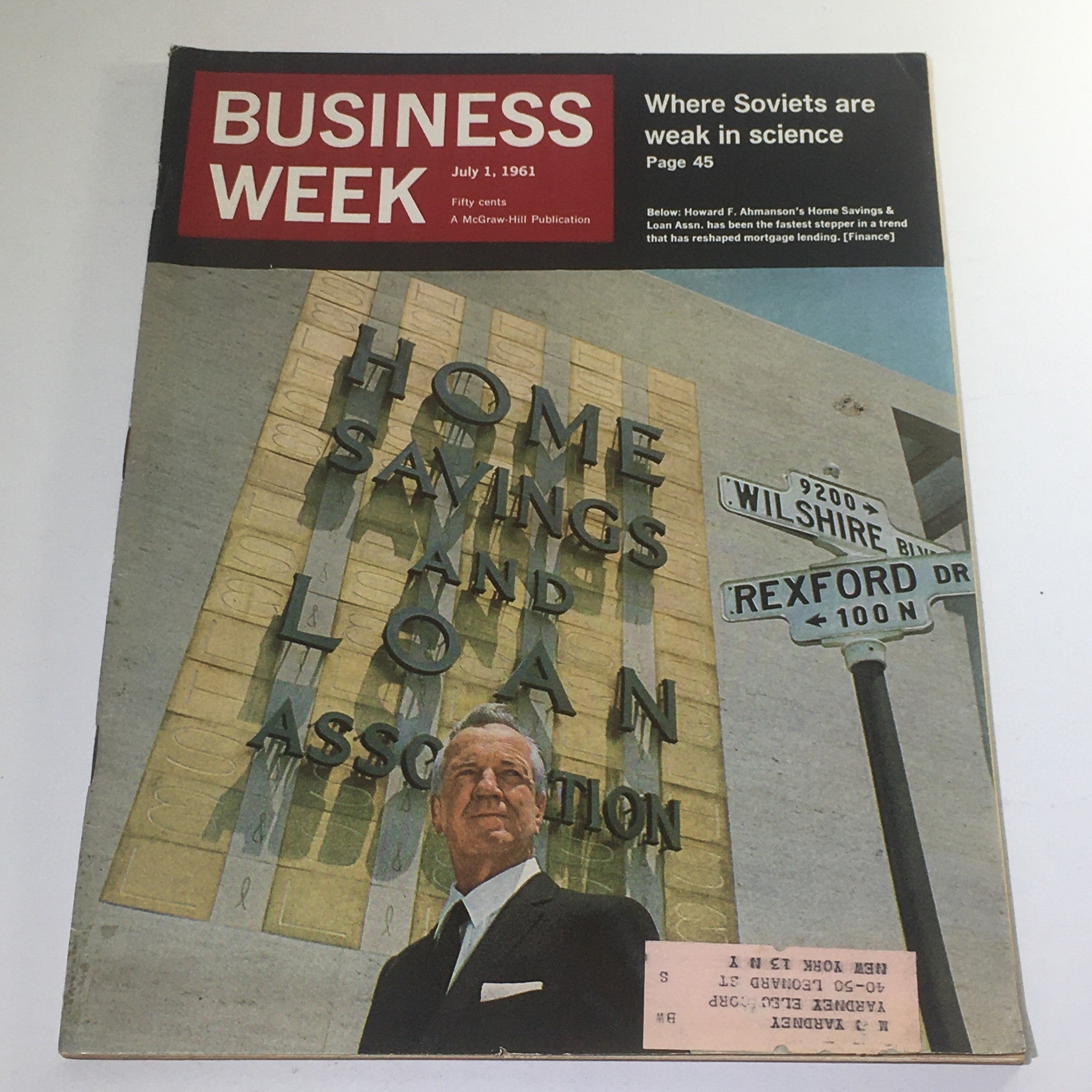 Business Week Magazine: July 1 1961 - Howard F. Ahmanson's Home Savings & Loan