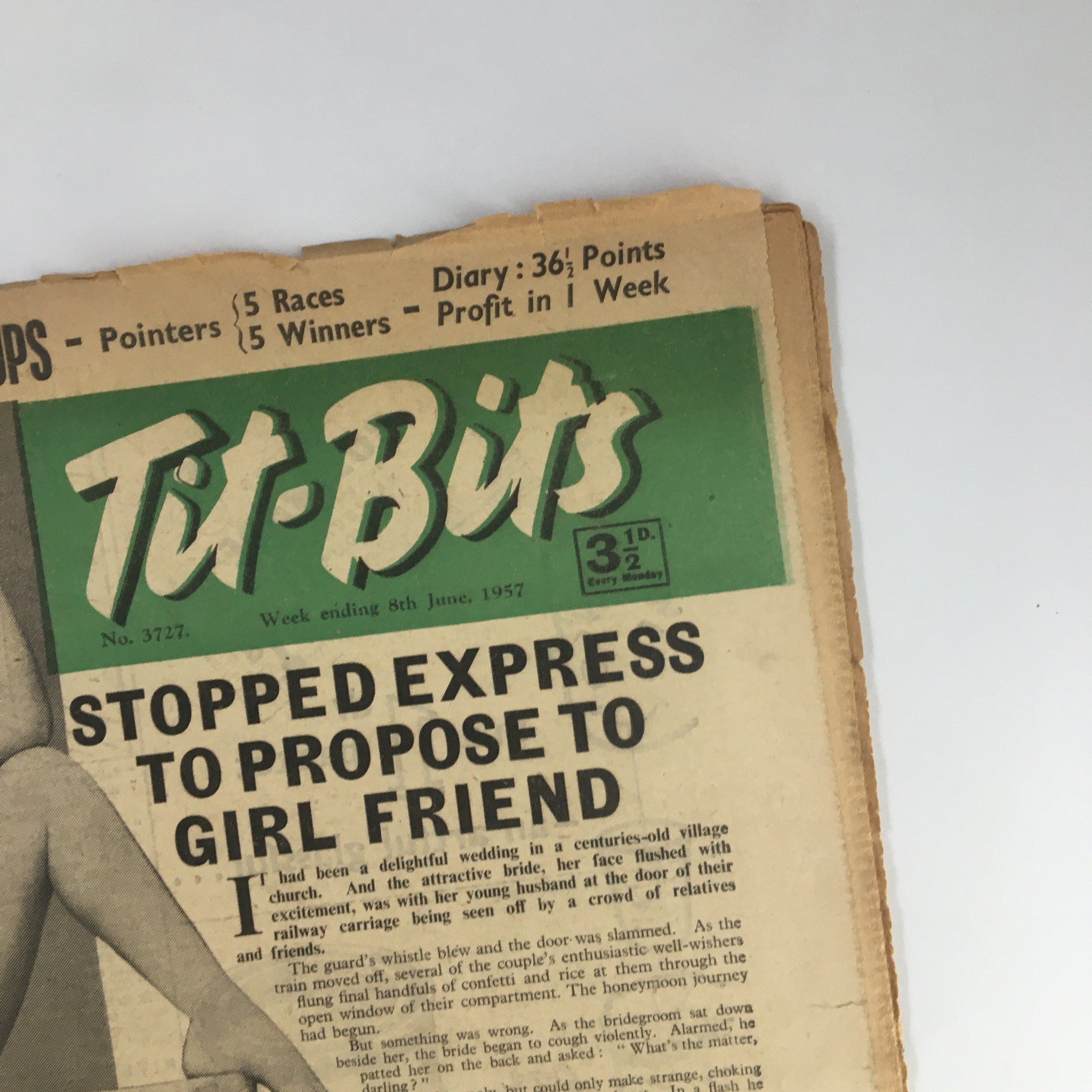 VTG Tit-Bits Magazine June 8 1957 Barbara Osterman Legs Are Leading No Label