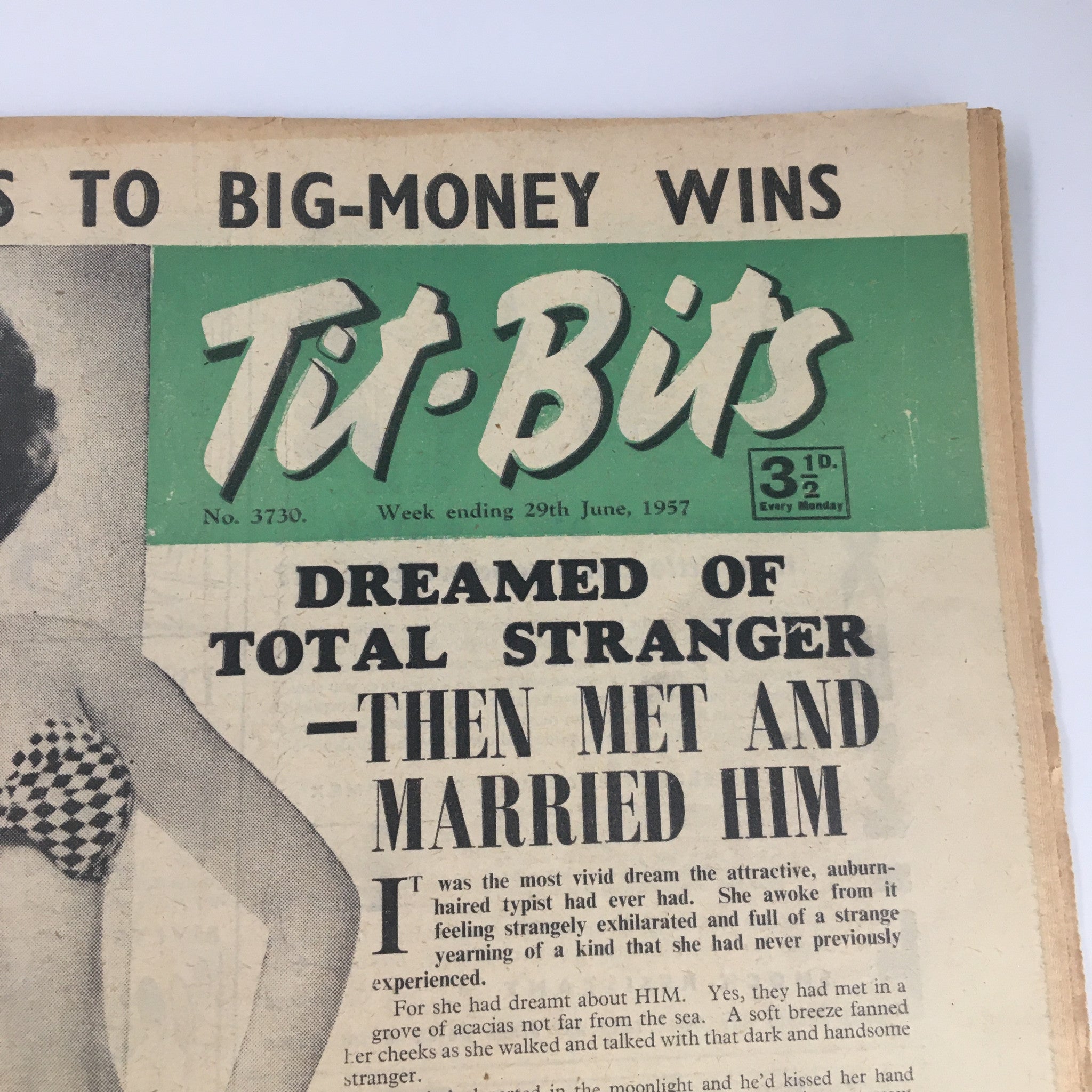 VTG Tit-Bits Magazine June 29 1957 Julie Alexander No-Diet Beauty No Label