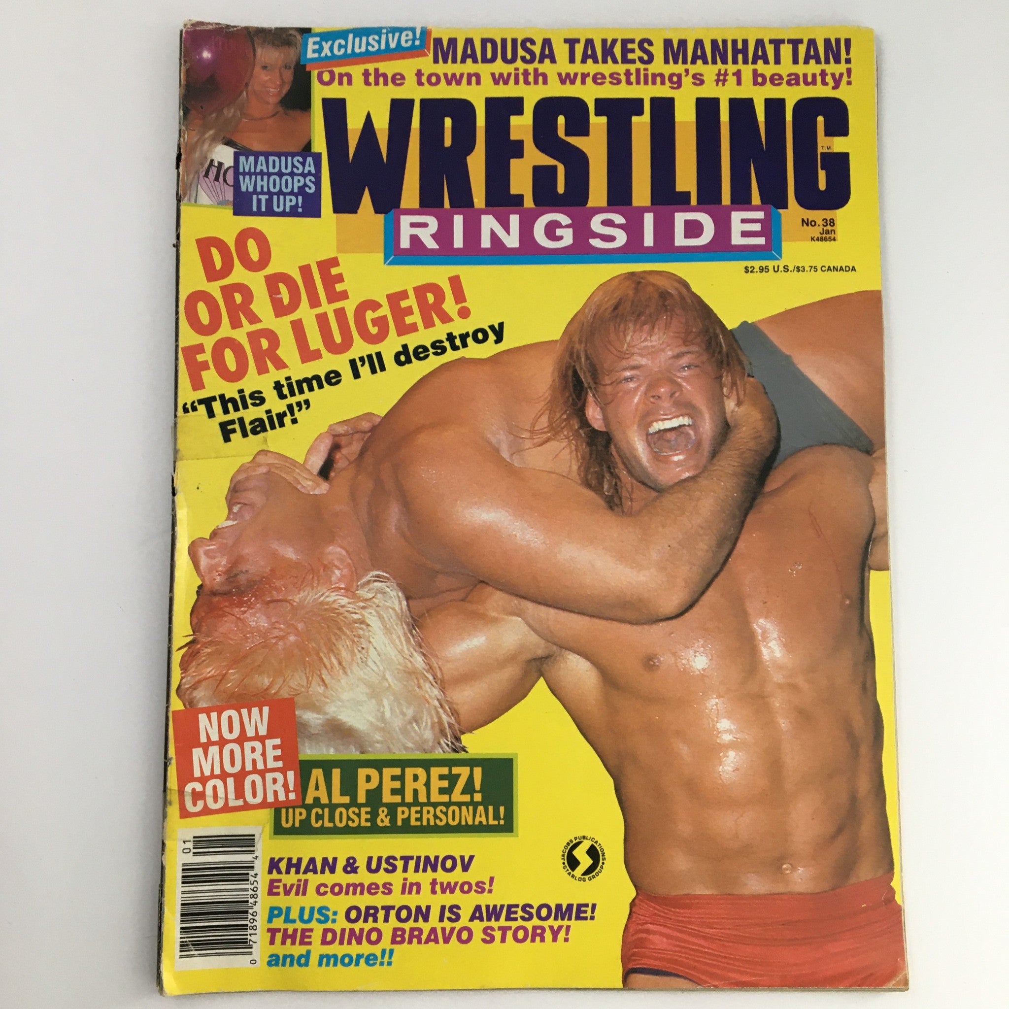 Wrestling Ringside Magazine January 1989 No. 38 Lex Luger & Ric Flair & Ustinov