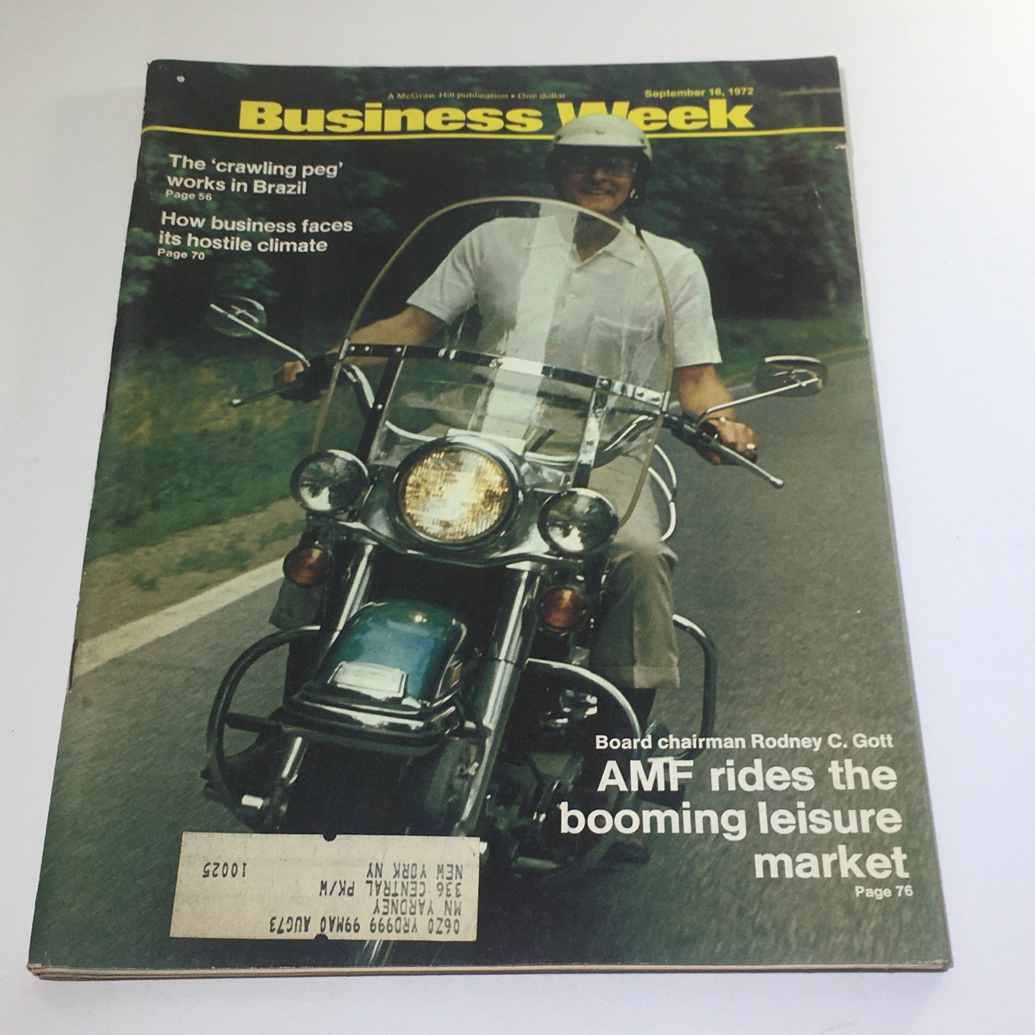 Business Week Magazine: September 16 1972 - Board Chairman Rodney C. Gott