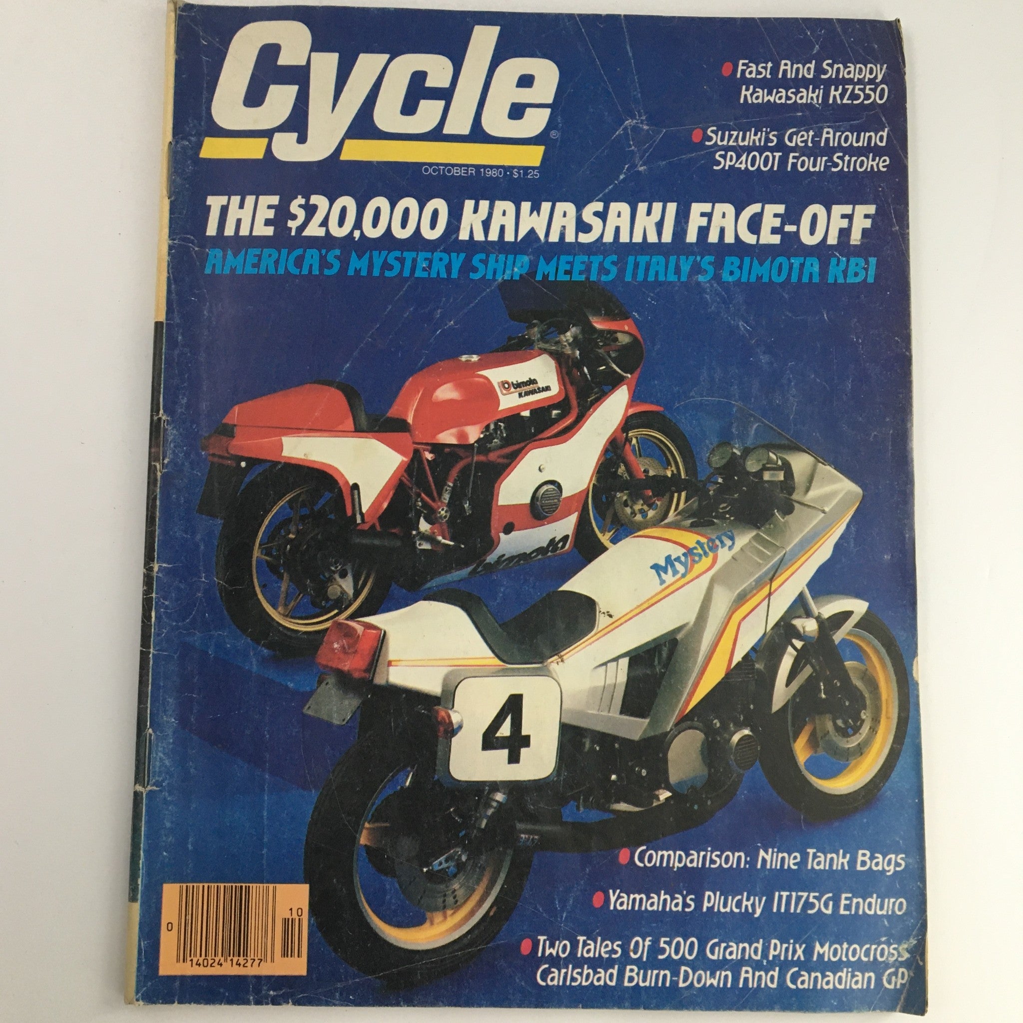 Cycle Magazine October 1980 Bimota KB1 & Suzuki SP400T & Kawasaki KZ550 Feature