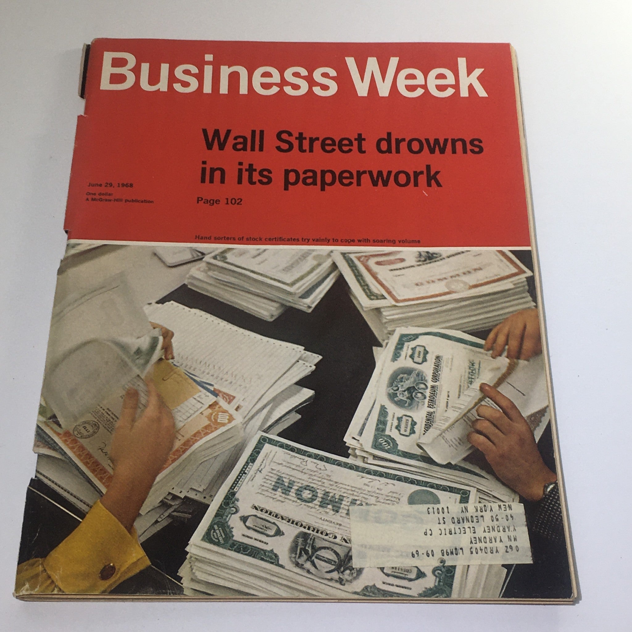 Business Week Magazine: June 29 1968 - Wall Street Drown In Its Paperwork