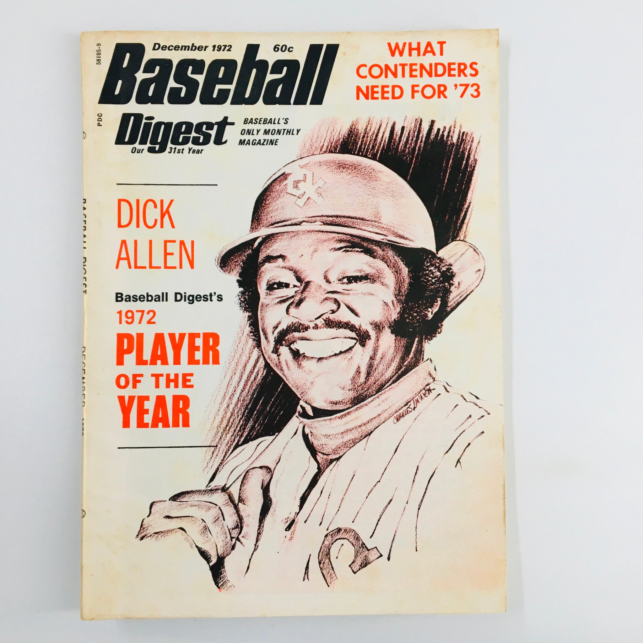 VTG Baseball Digest Magazine December 1972 Dick Allen Player of Year No Label