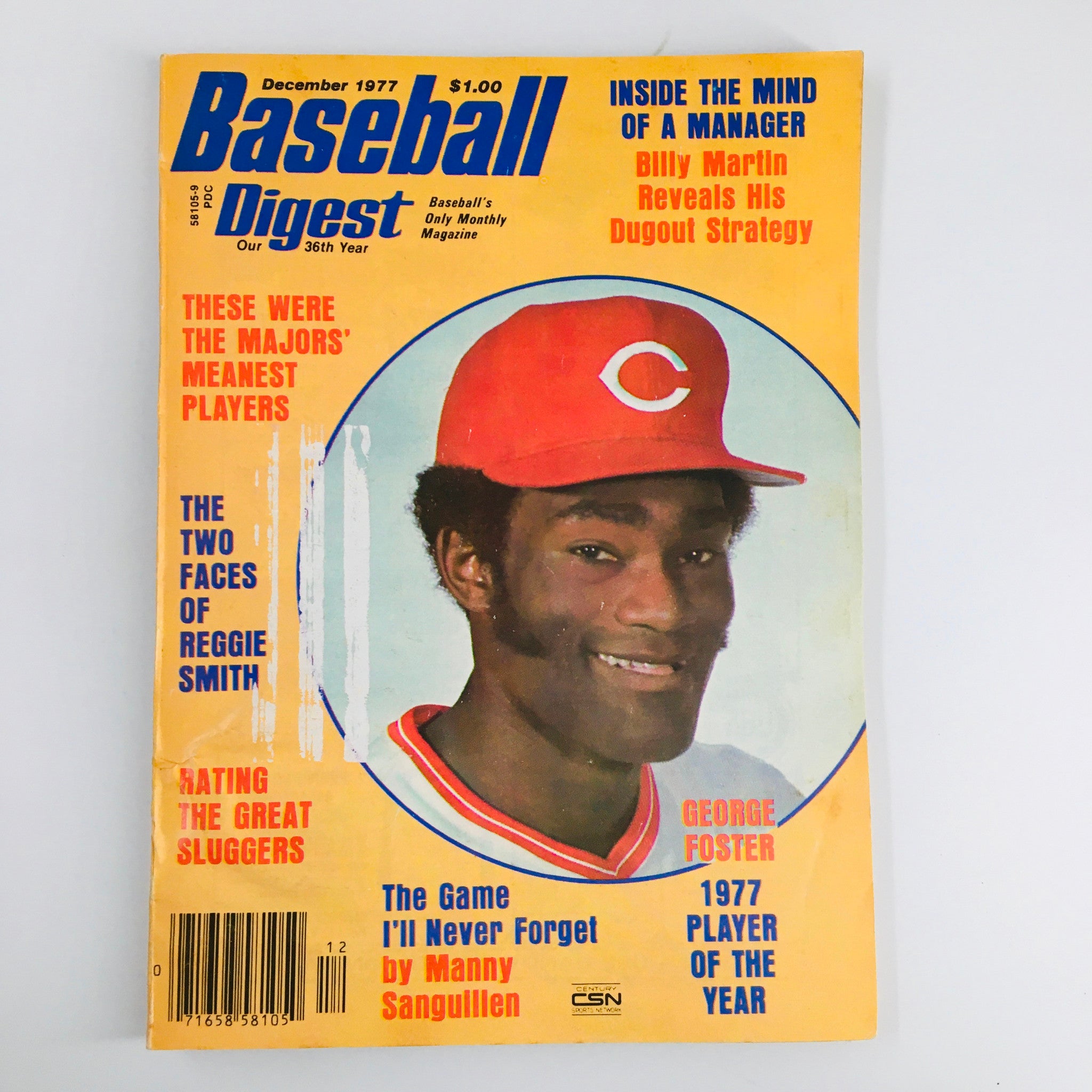 VTG Baseball Digest Magazine December 1977 George Foster Player of the Year