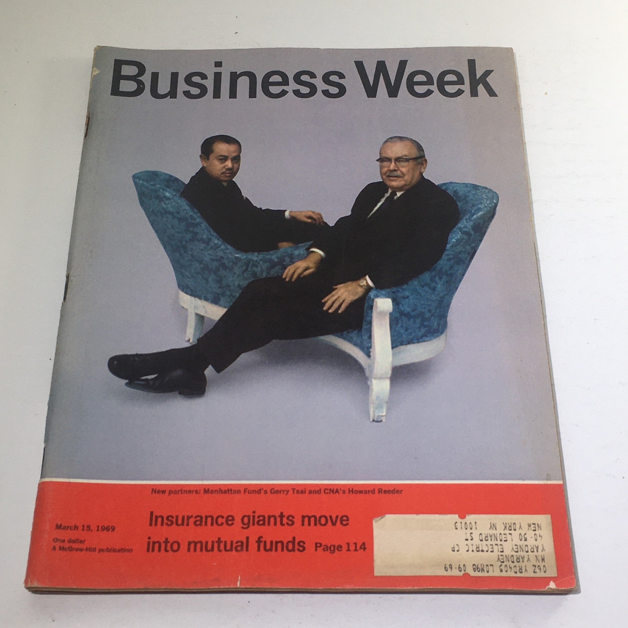 Business Week Magazine: March 15 1969 - Manhattan Fund's Gerry Tsai & Howard R.