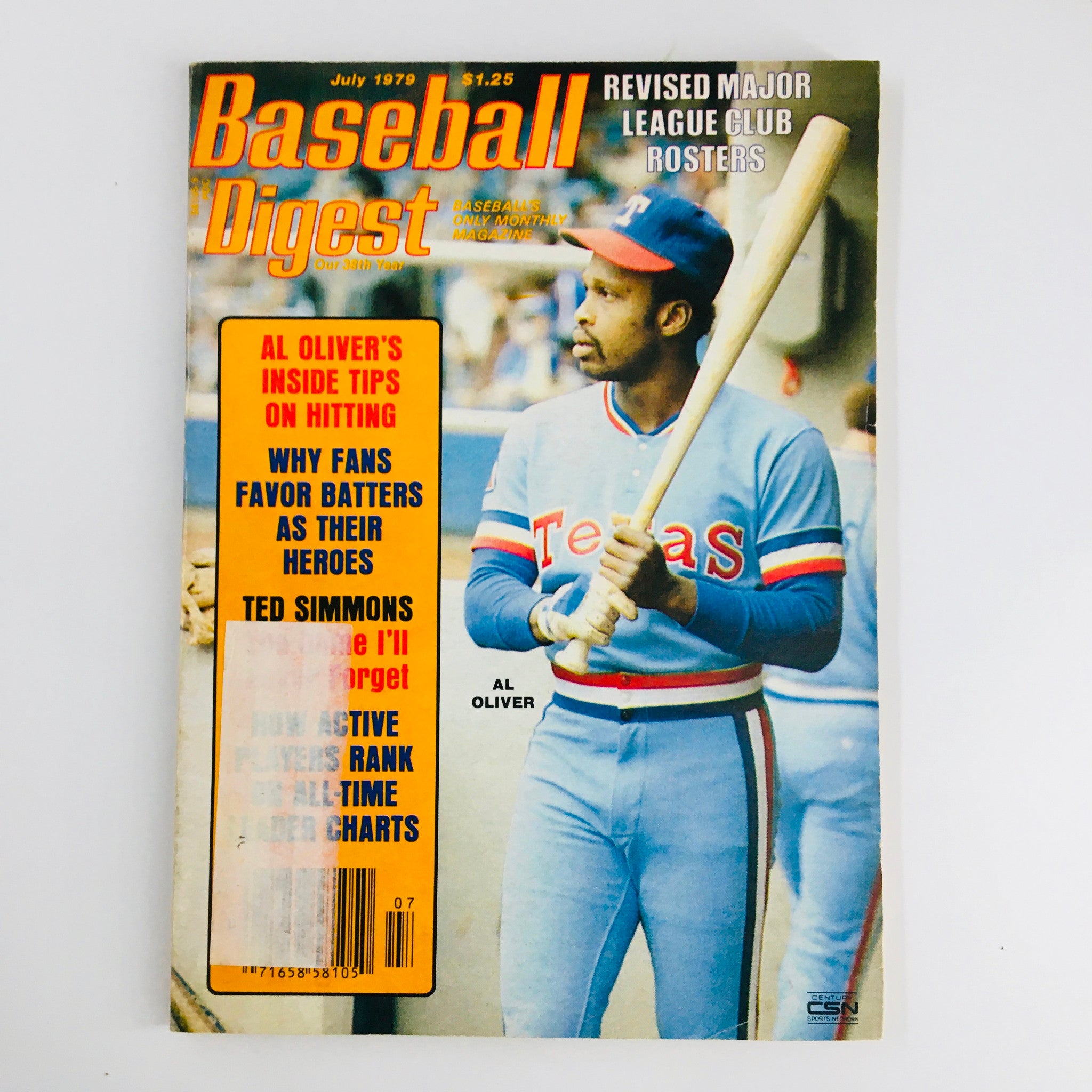 VTG Baseball Digest Magazine July 1979 Al Oliver's Inside Tips on Hitting