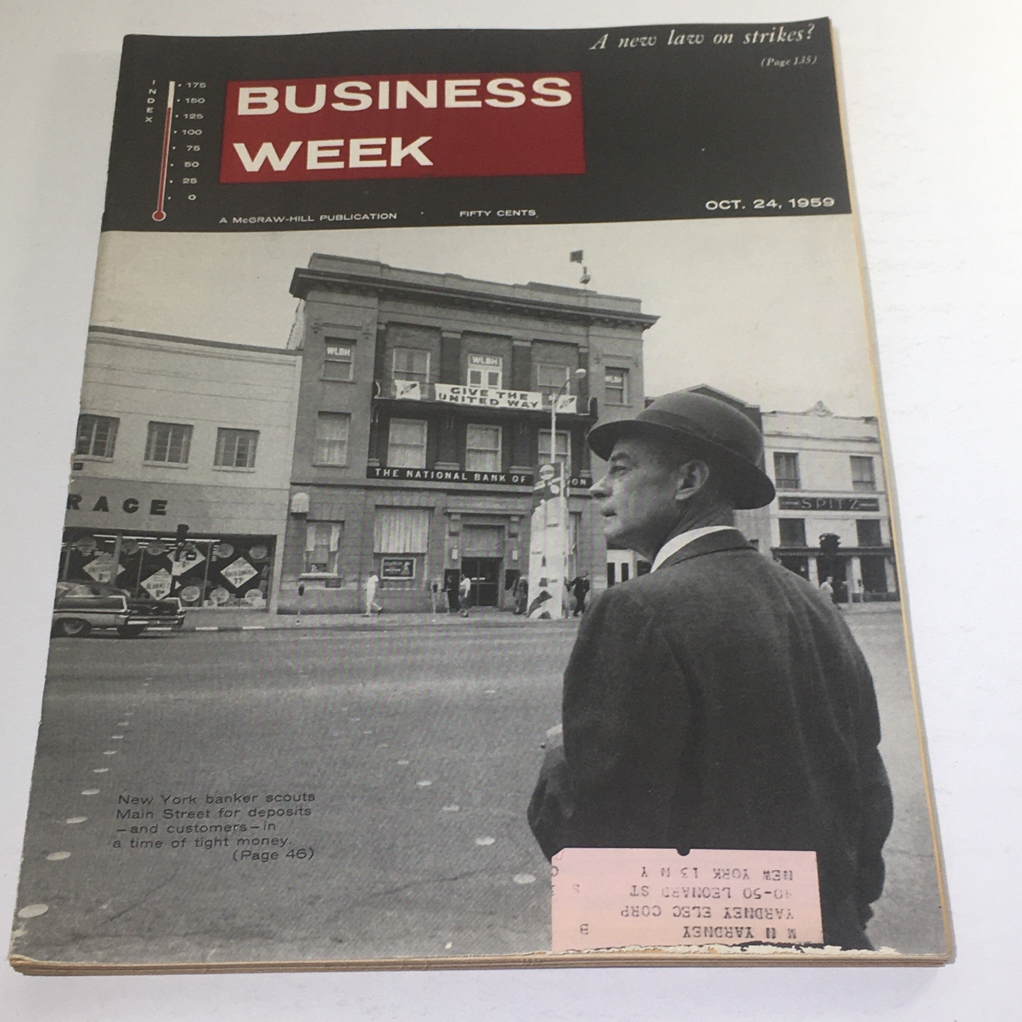 Business Week Magazine: October 24 1959 - A New Law On Strikes/New York Banker