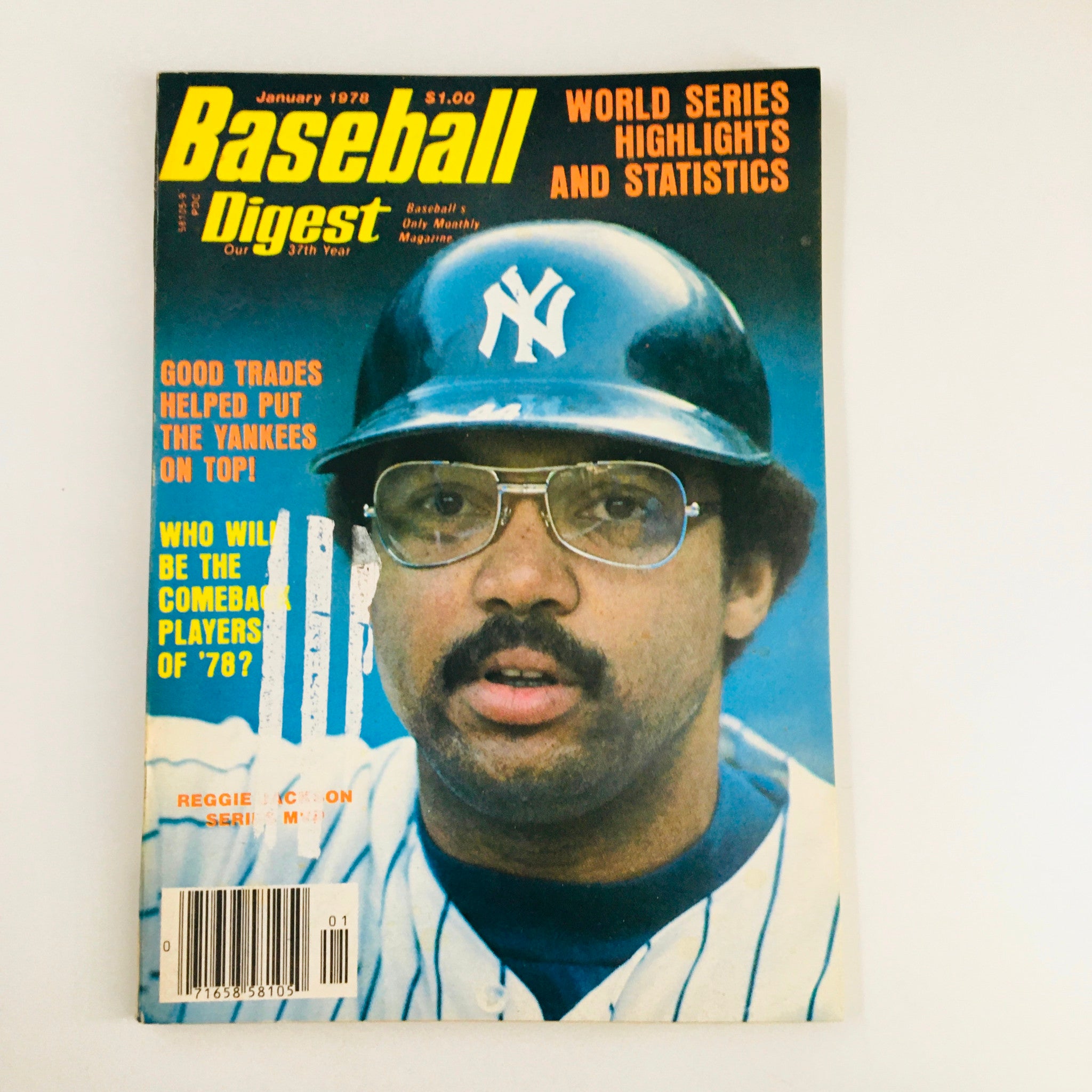 VTG Baseball Digest Magazine January 1978 Reggie Jackson of New York Yankees