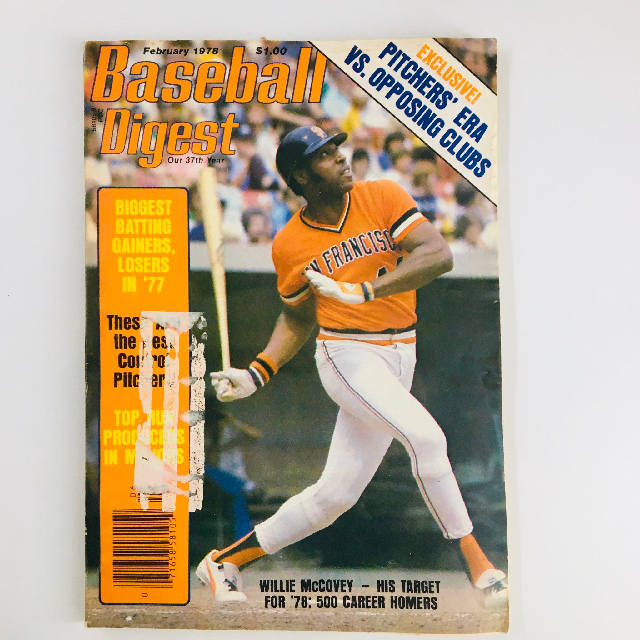 VTG Baseball Digest Magazine February 1978 Willie McCovery 500 Career Homers