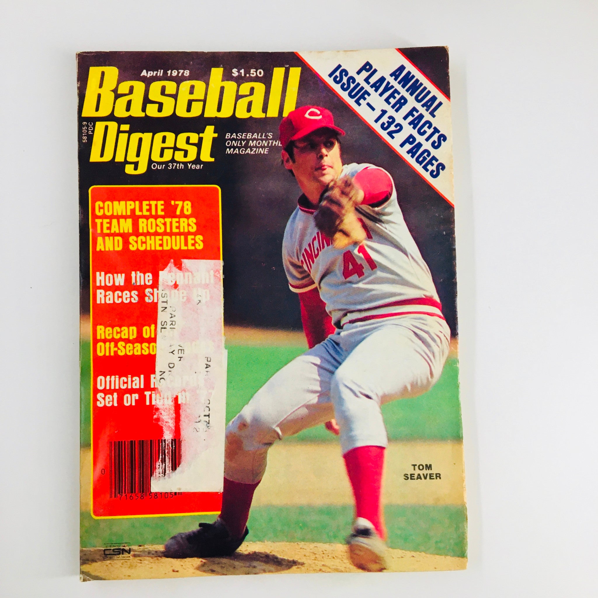 VTG Baseball Digest Magazine April 1978 Tom Seaver & Mark Fidrych Feature