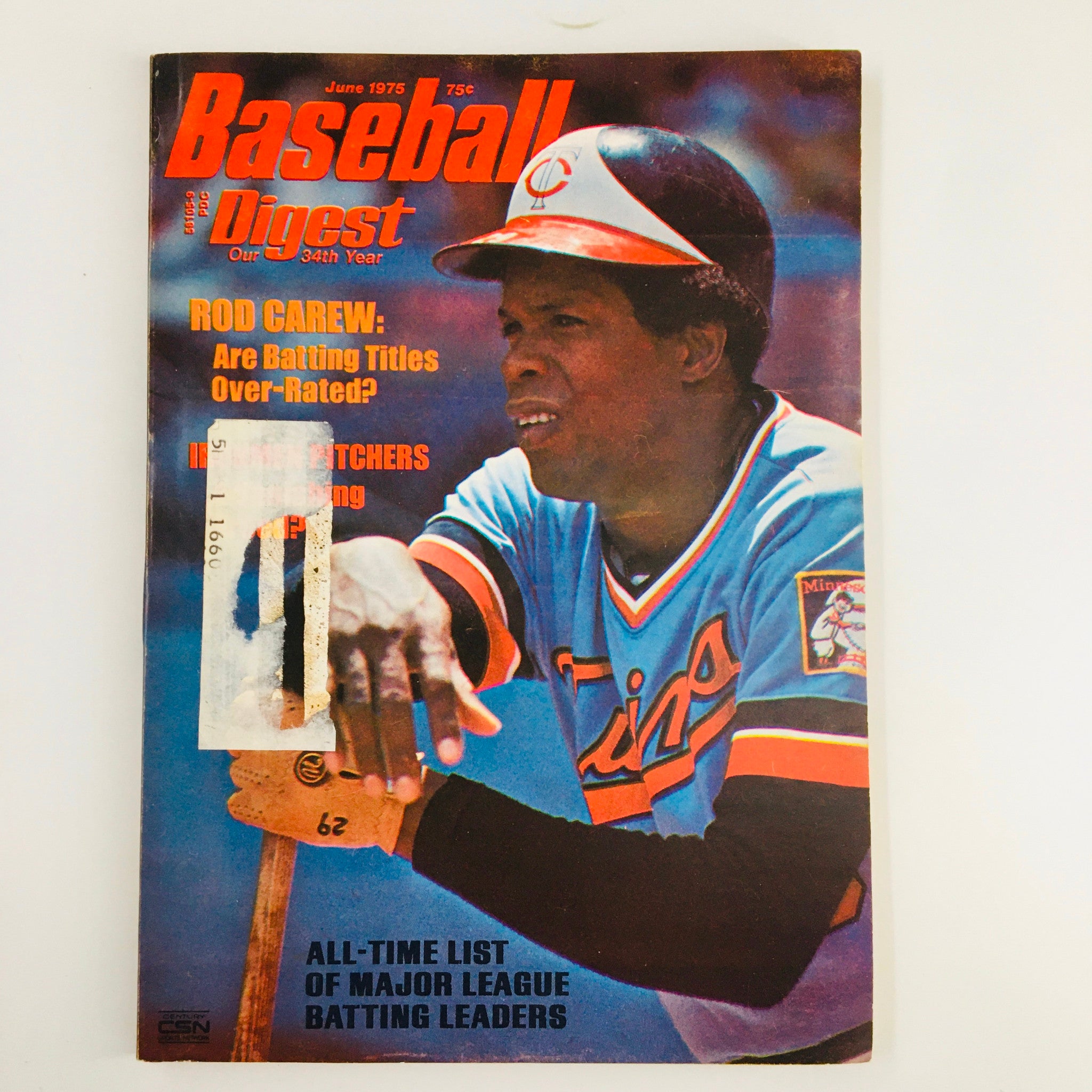 VTG Baseball Digest Magazine June 1975 Rod Carew Battling Titles Over-Rated