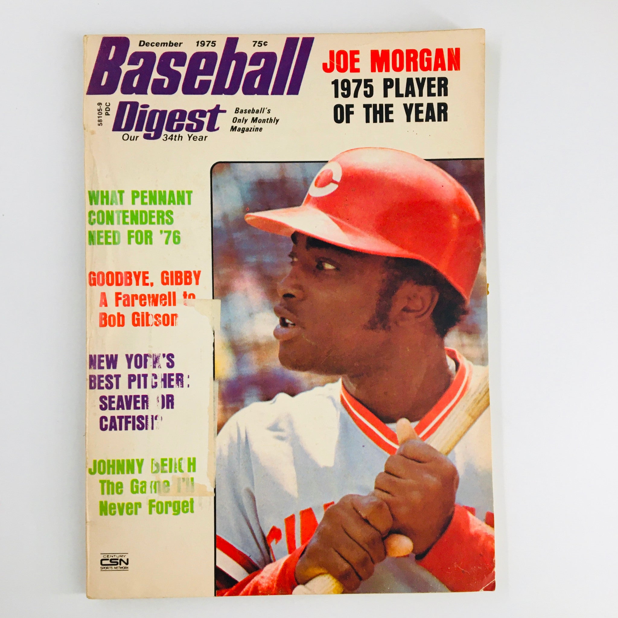 VTG Baseball Digest Magazine December 1975 Joe Morgan Player of the Year 1975