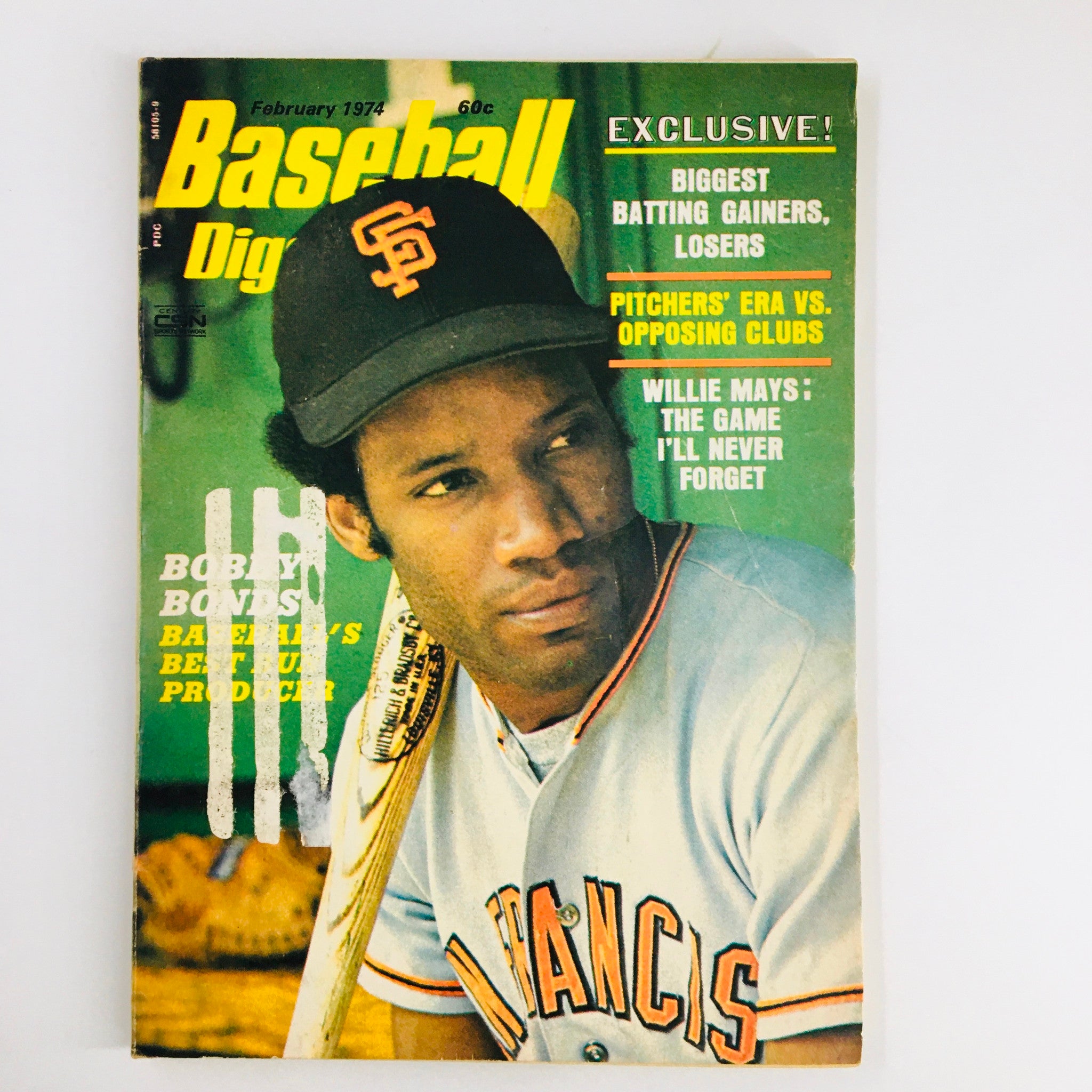 VTG Baseball Digest Magazine February 1974 Bobby Bonds & Willie May Feature