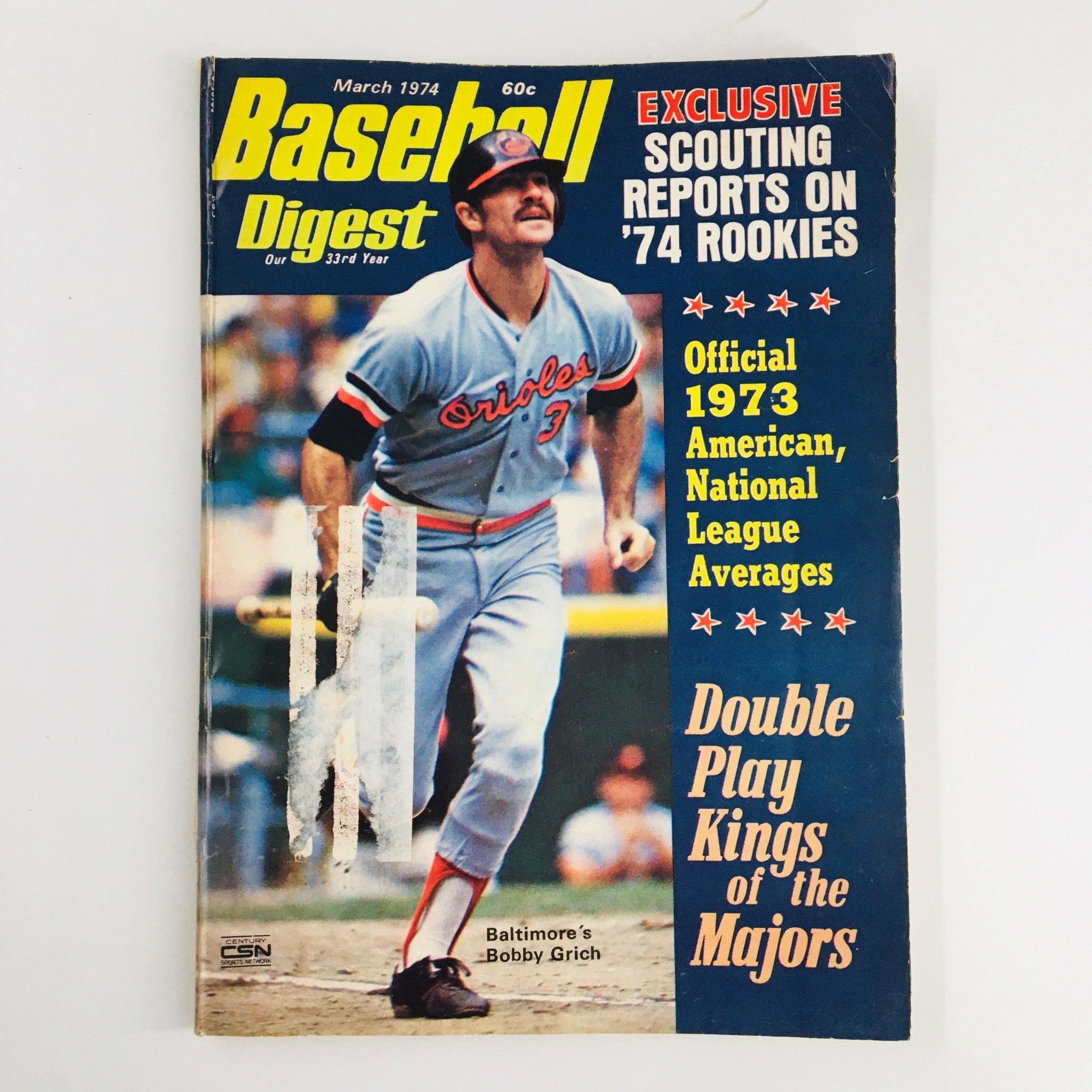 VTG Baseball Digest Magazine March 1974 Baltimore Orioles' Bobby Grich