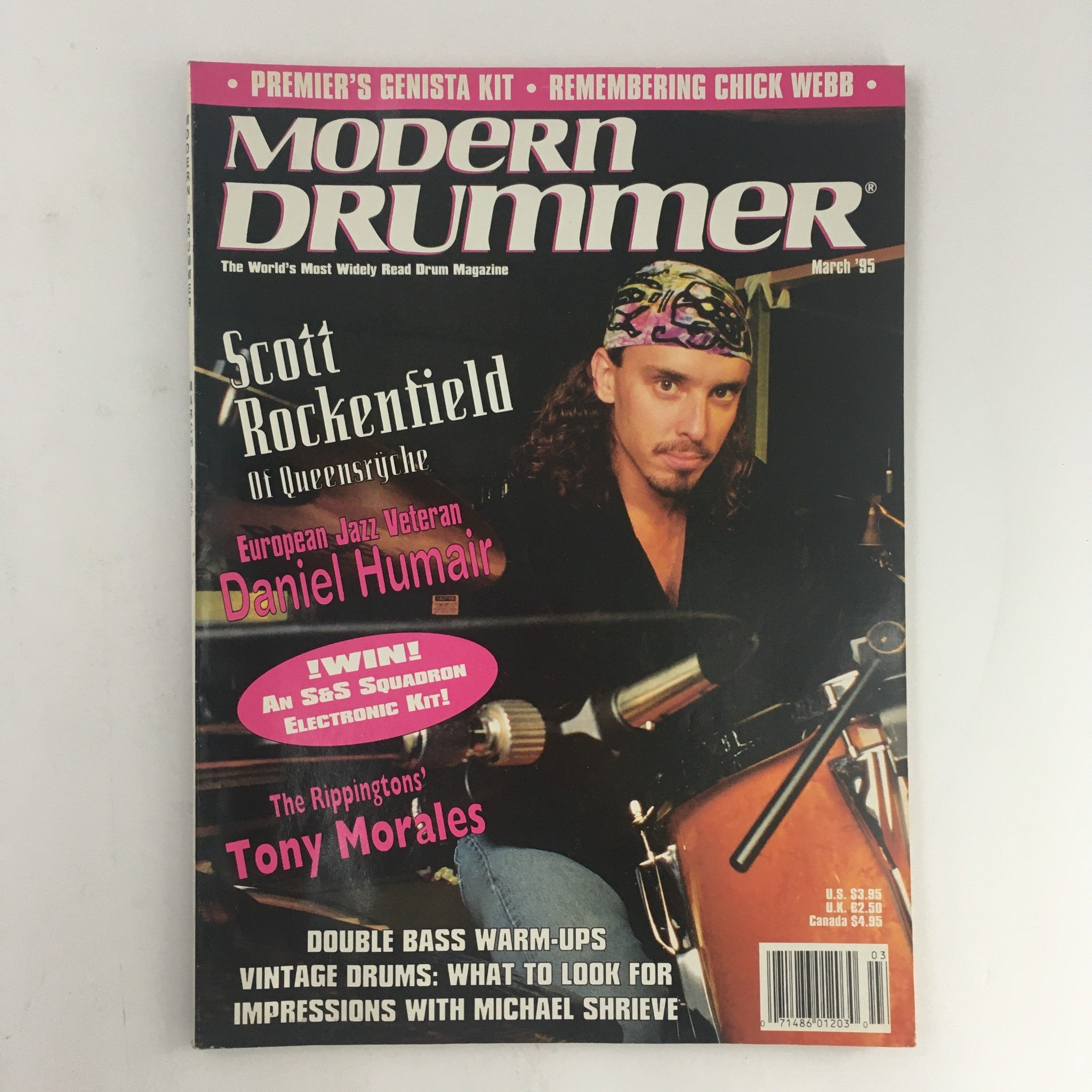 Modern Drummer Magazine March 1995 Scott Rockenfield & Daniel Humair & Tony M.