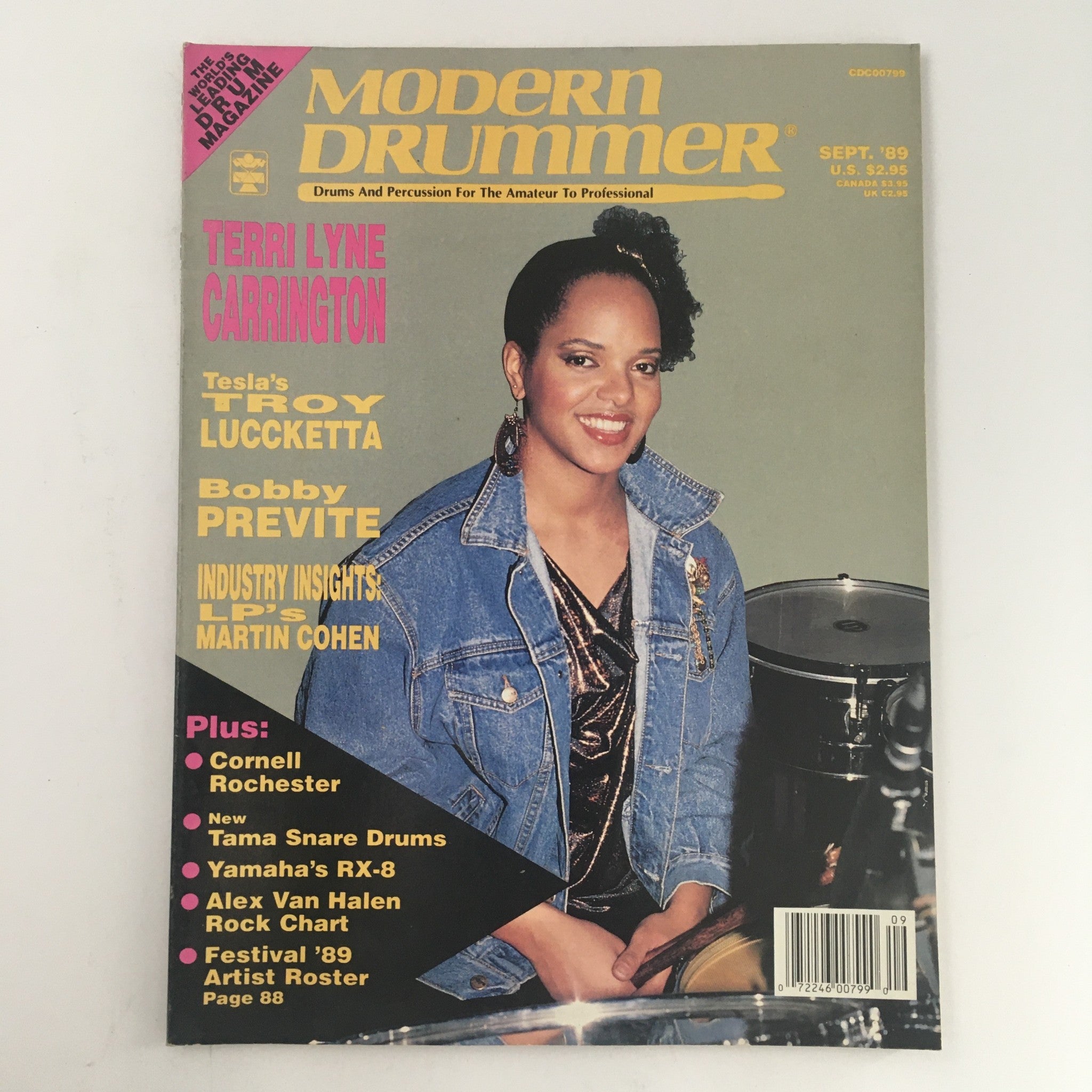 Modern Drummer Magazine September 1989 Terri Lyne Carrington & Troy Luccketta VG