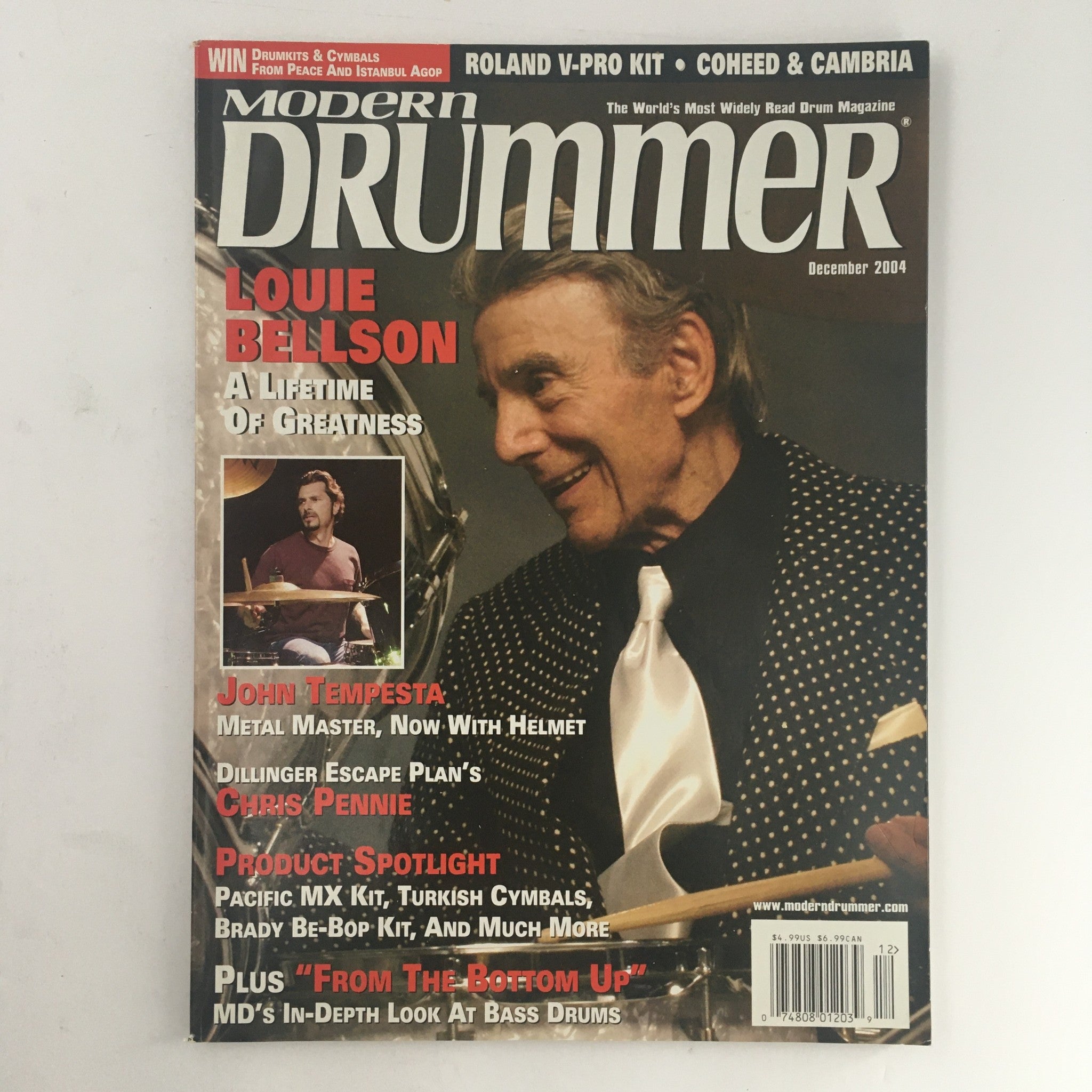 Modern Drummer Magazine December 2004 Louie Bellson John Tempesta & Chris Pennie