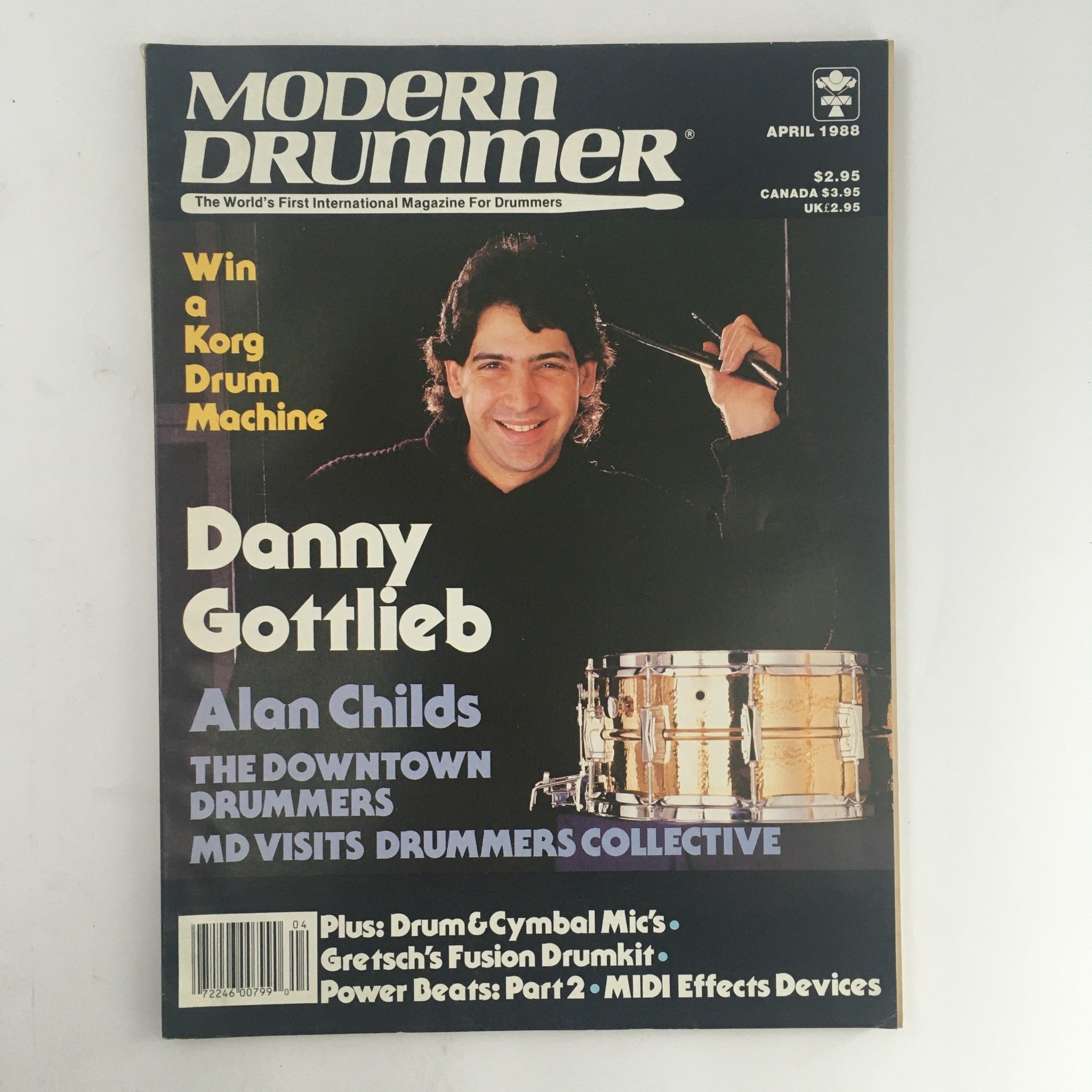 Modern Drummer Magazine April 1988 Danny Gottlieb & Alan Childs, No Label VG