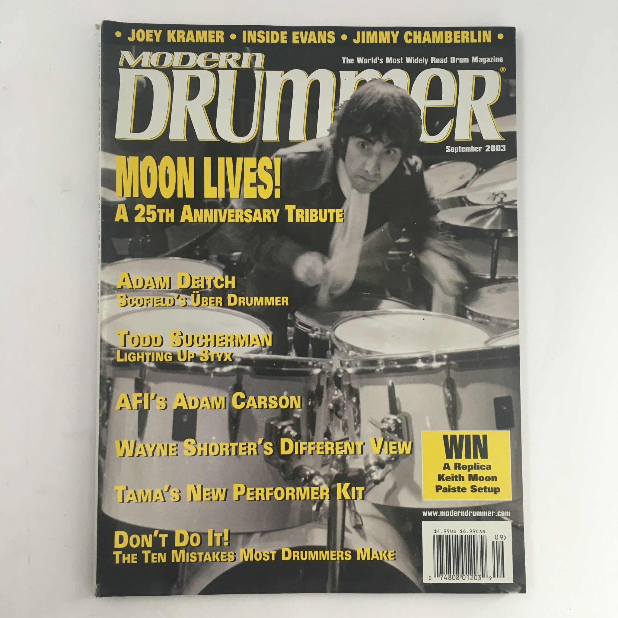 Modern Drummer Magazine September 2003 Adam Deitch, Todd Sucherman & Adam Carson