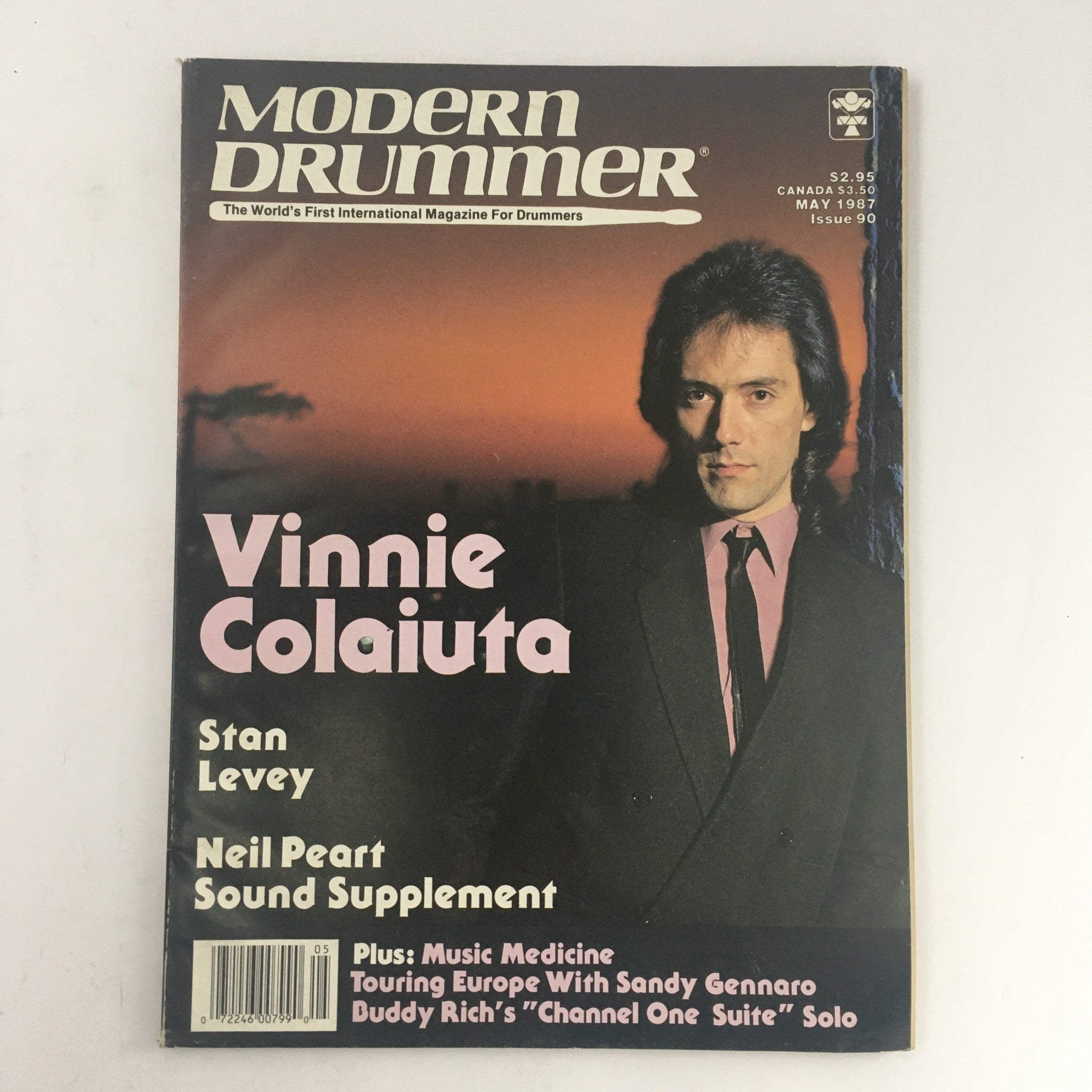 Modern Drummer Magazine May 1987 Vinnie Colaiuta & Stan Levey & Neil Peart, VG