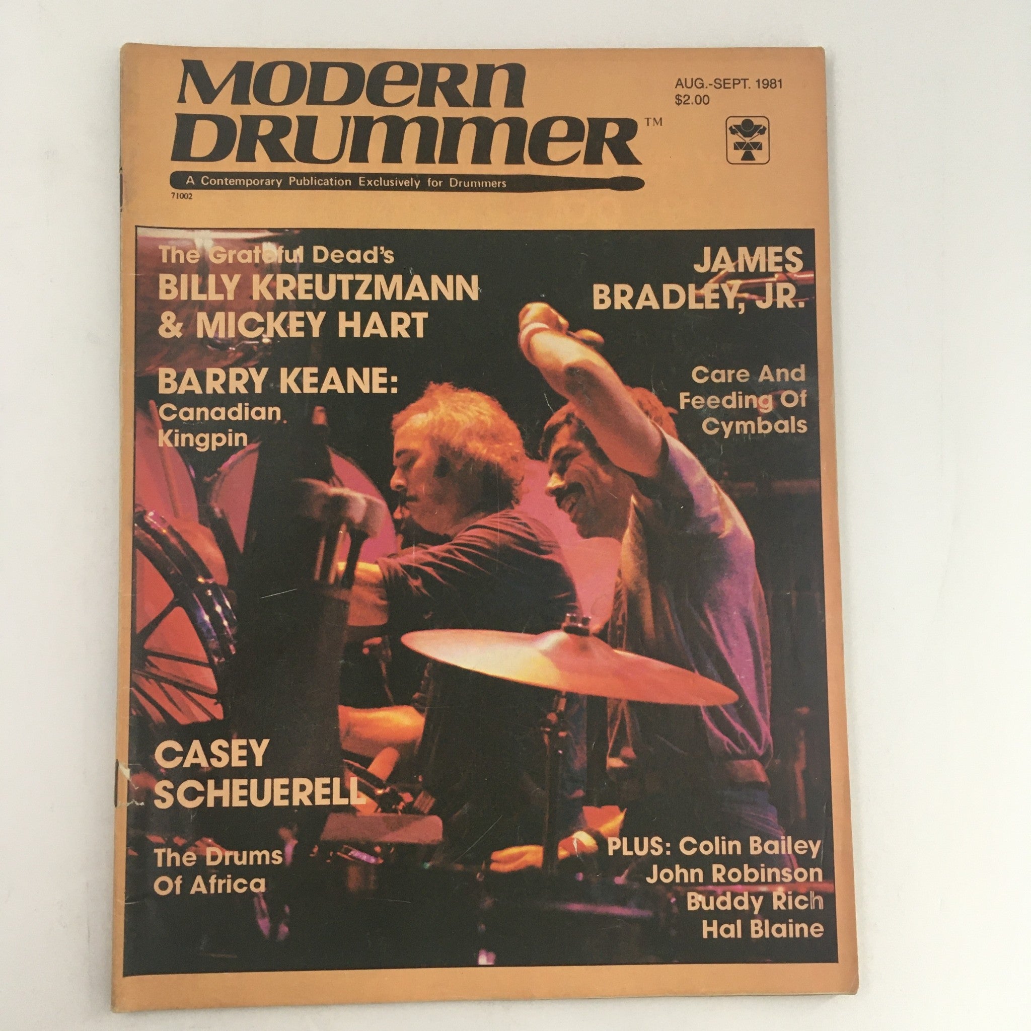 Modern Drummer Magazine August-September 1981 Billy Kreutzmann & Mickey Hart