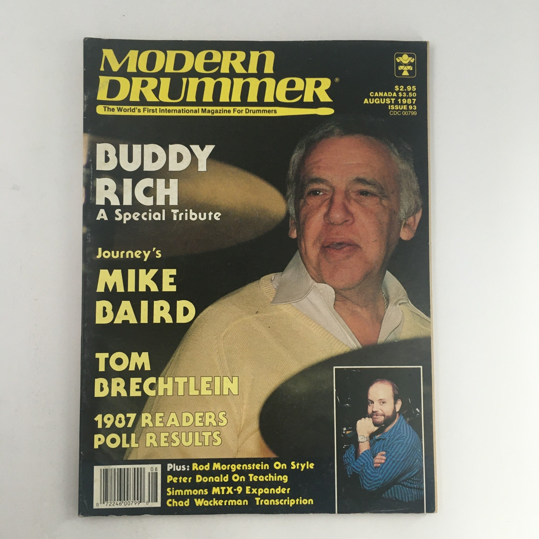 Modern Drummer Magazine August 1987 Buddy Rich & Mike Baird & Tom Brechtlein