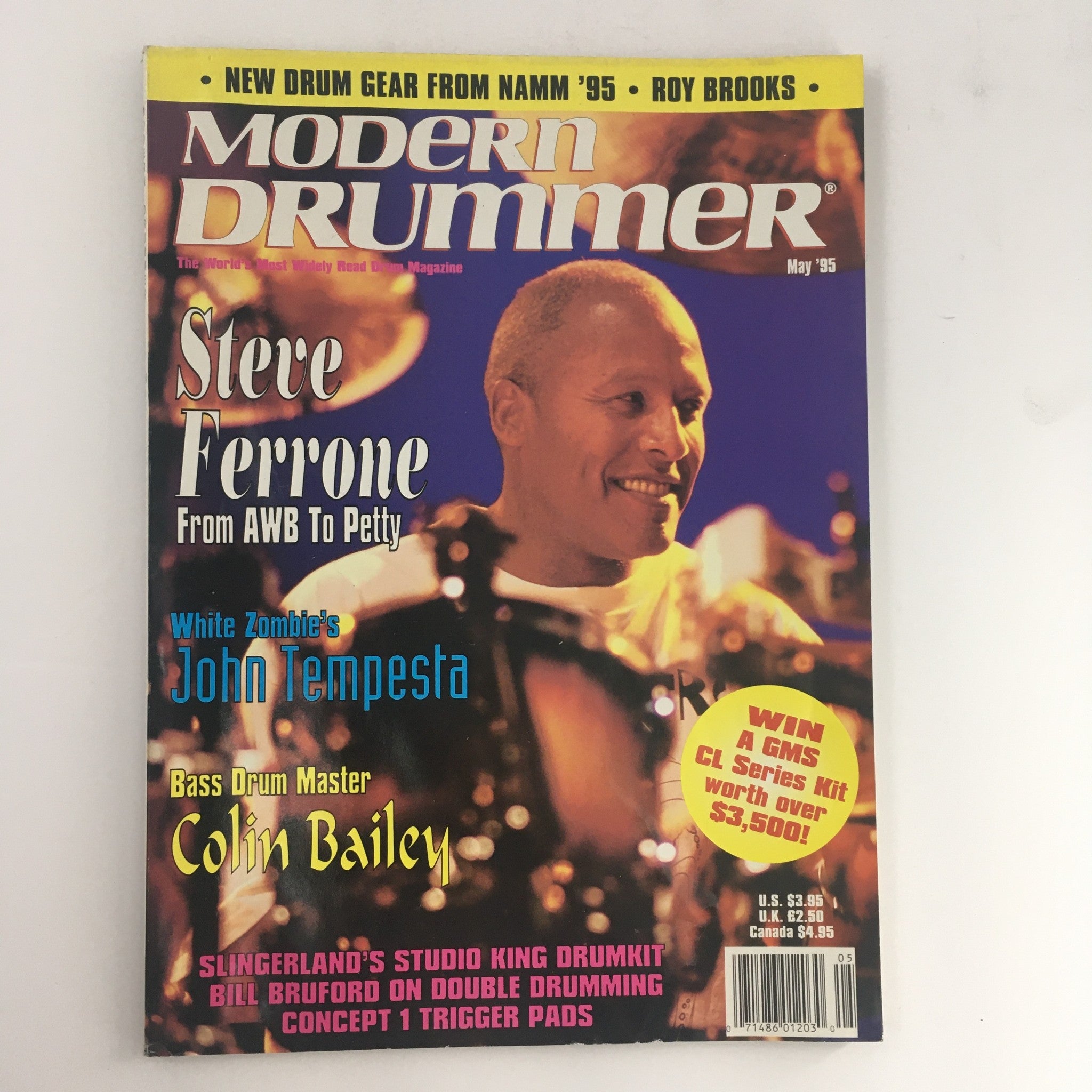 Modern Drummer Magazine May 1985 Steve Ferrone & John Tempesta & Colin Bailey