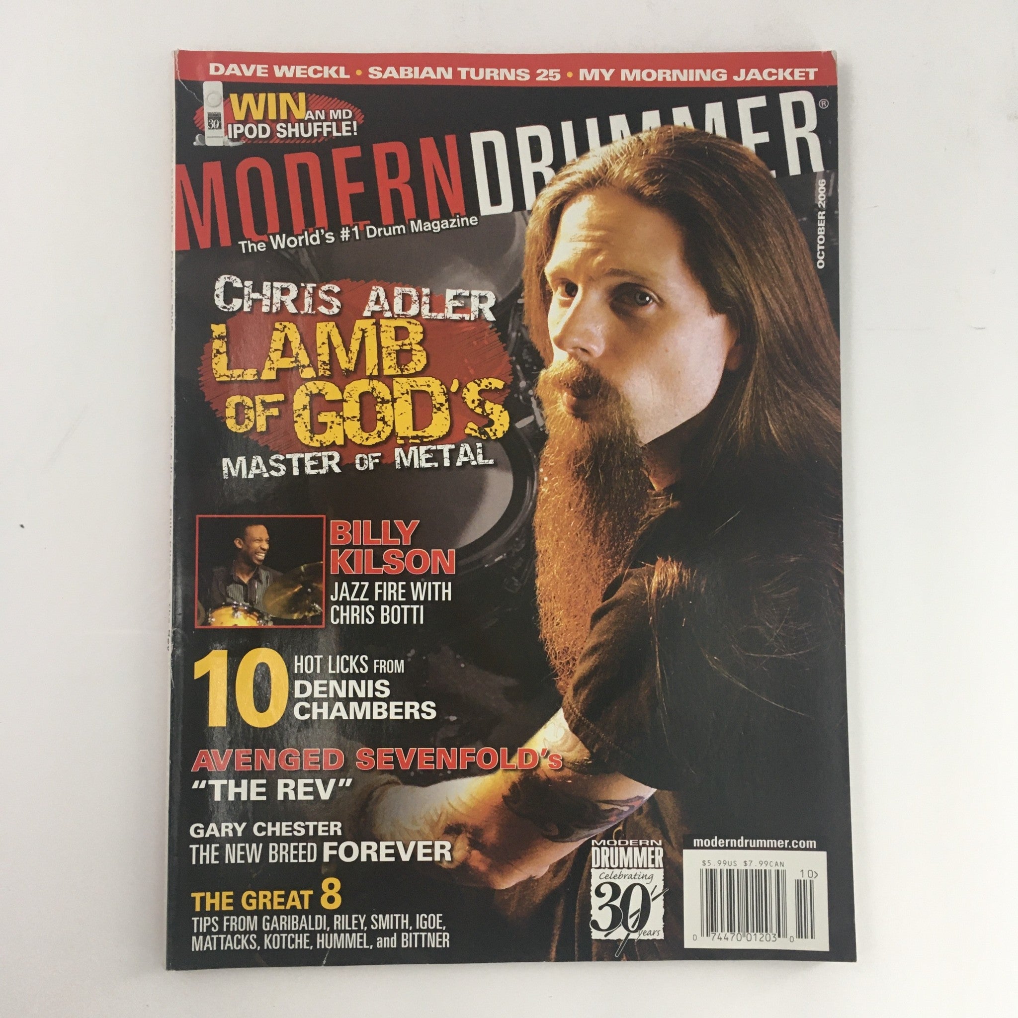 Modern Drummer Magazine October 2006 Chris Adler & Billy Kilson & Gary Chester