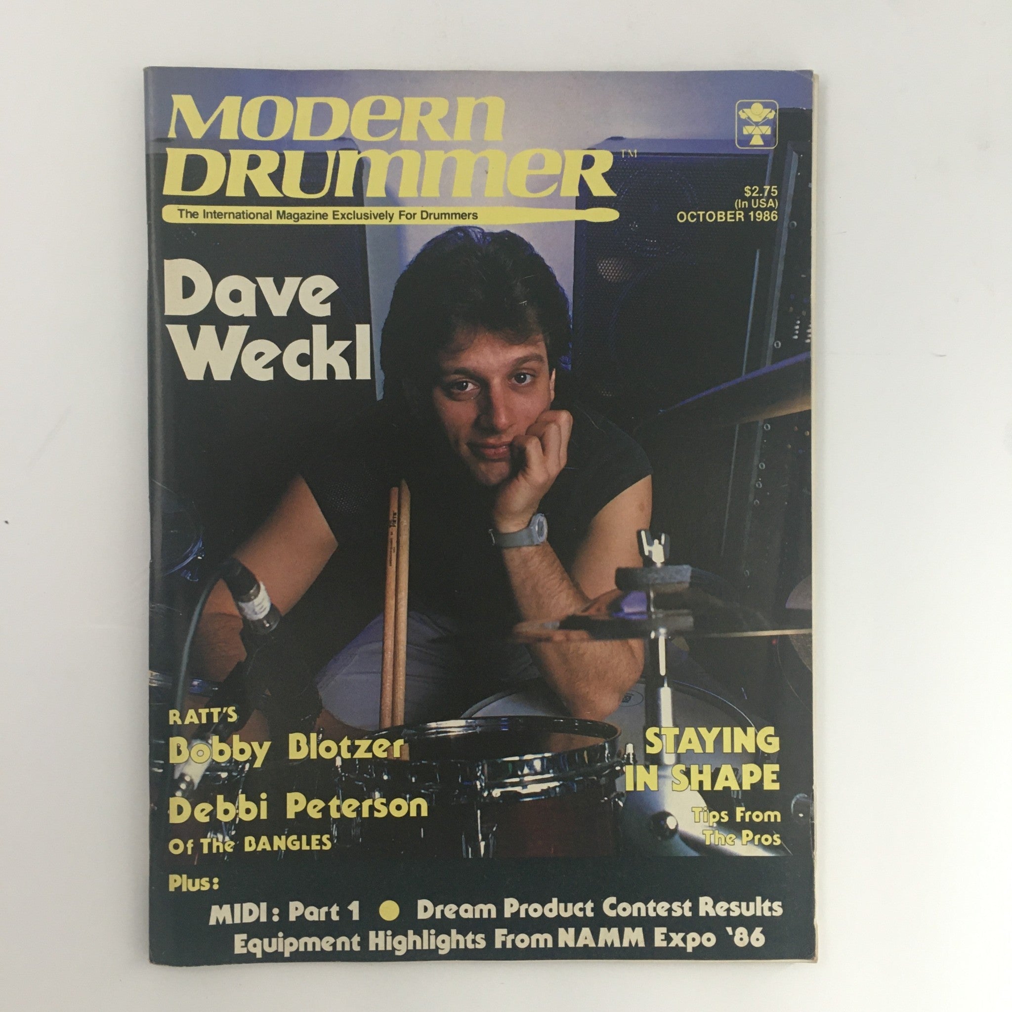 Modern Drummer Magazine October 1986 Dave Weckl, Bobby Blotzer & Debbie Peterson