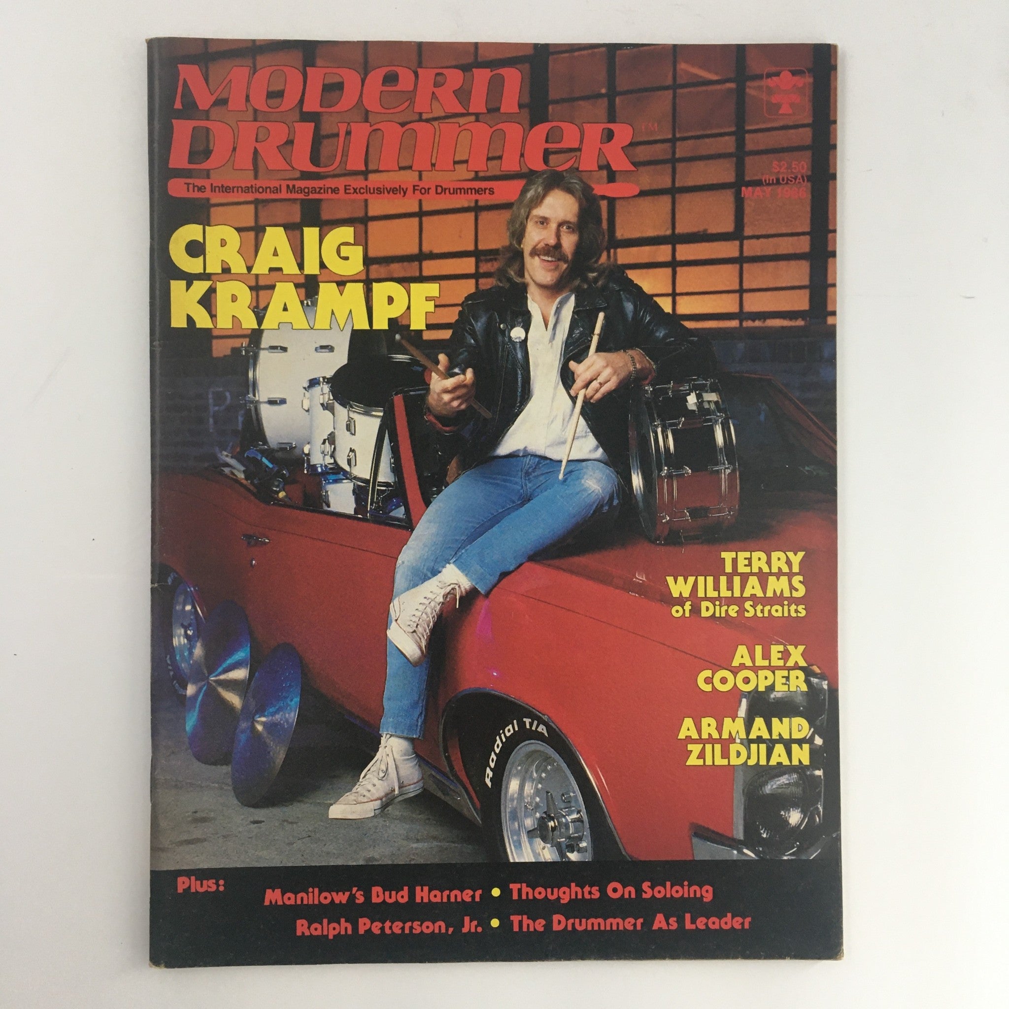 Modern Drummer Magazine May 1986 Craig Krampf & Terry Williams & Alex Cooper