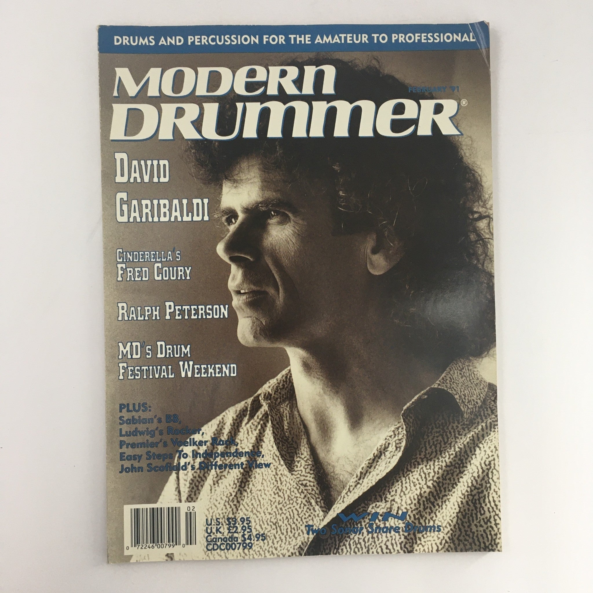 Modern Drummer Magazine February 1991 David Garibaldi & Fred Coury, No Label VG