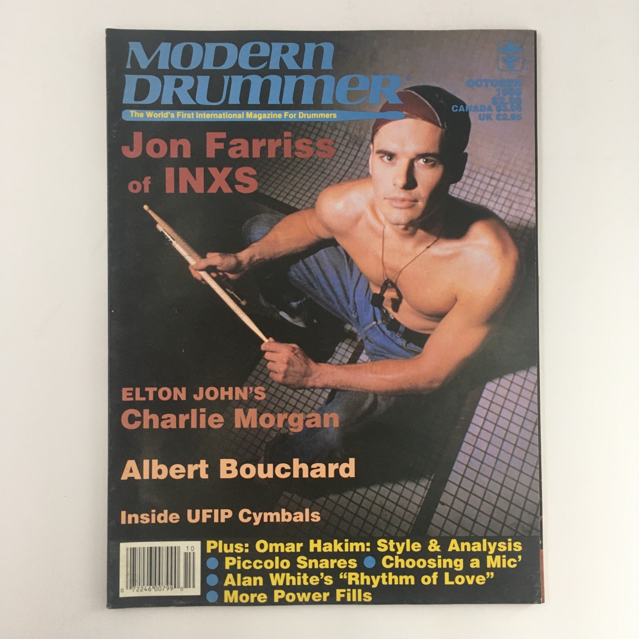 Modern Drummer Magazine October 1988 Jon Farriss & Charlie Morgan & Albert B.