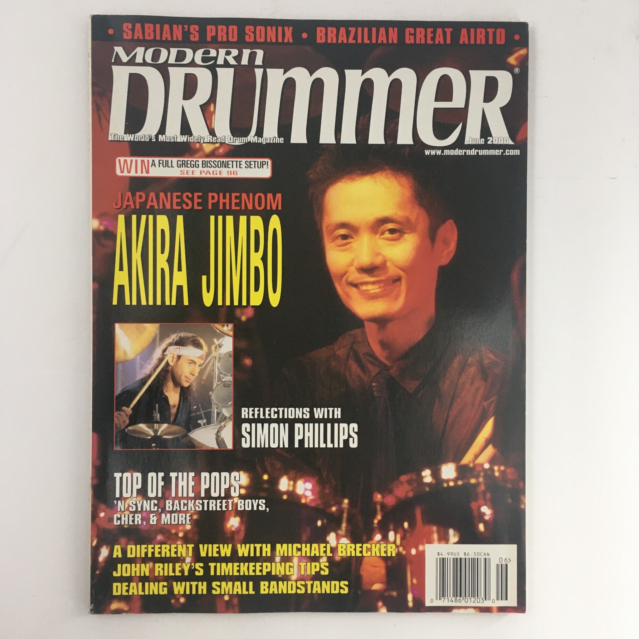 Modern Drummer Magazine June 2000 Akira Jimbo & Simon Phillips & Michael Brecker