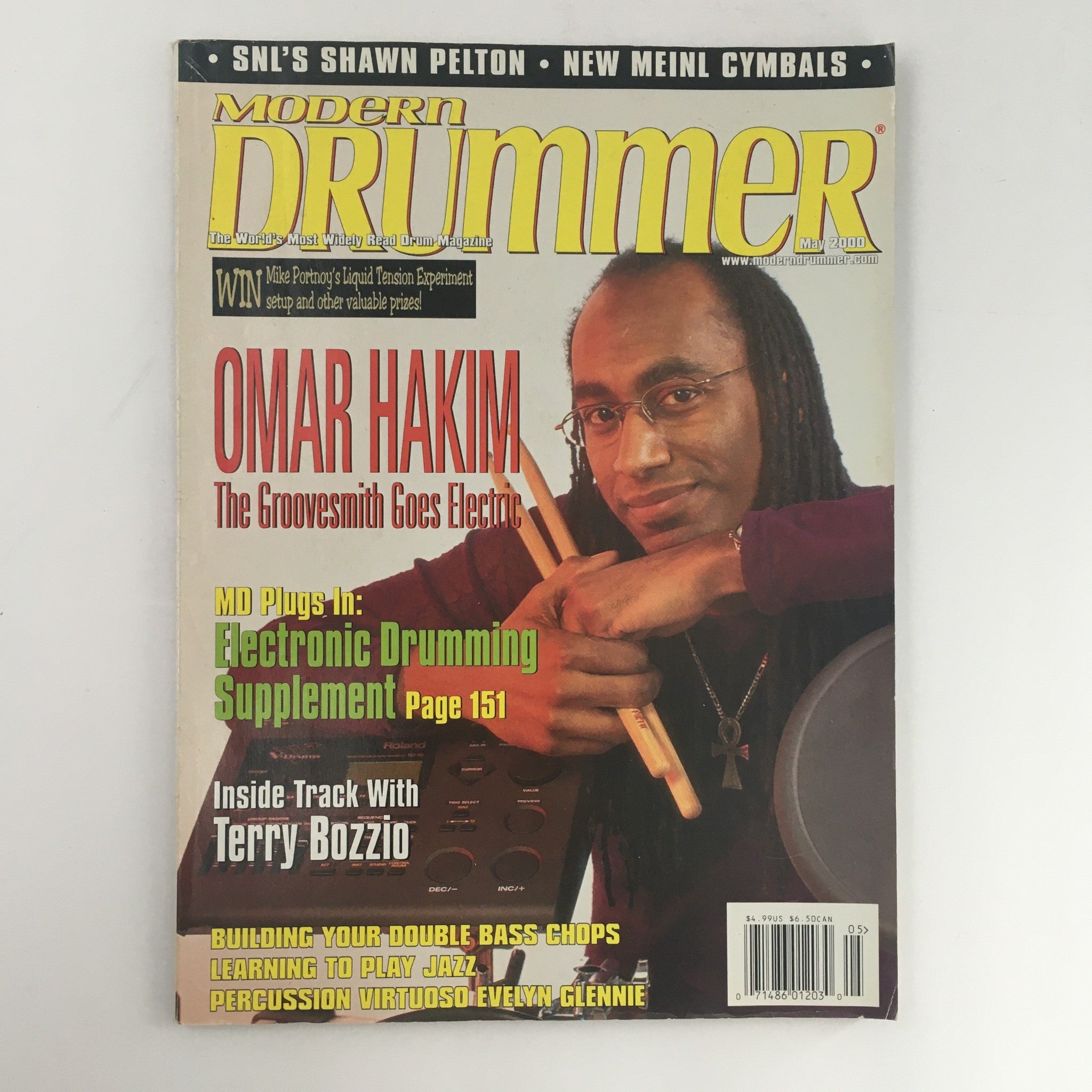 Modern Drummer Magazine May 2000 Omar Hakim & Terry Bozzio & Evelyn Glennie