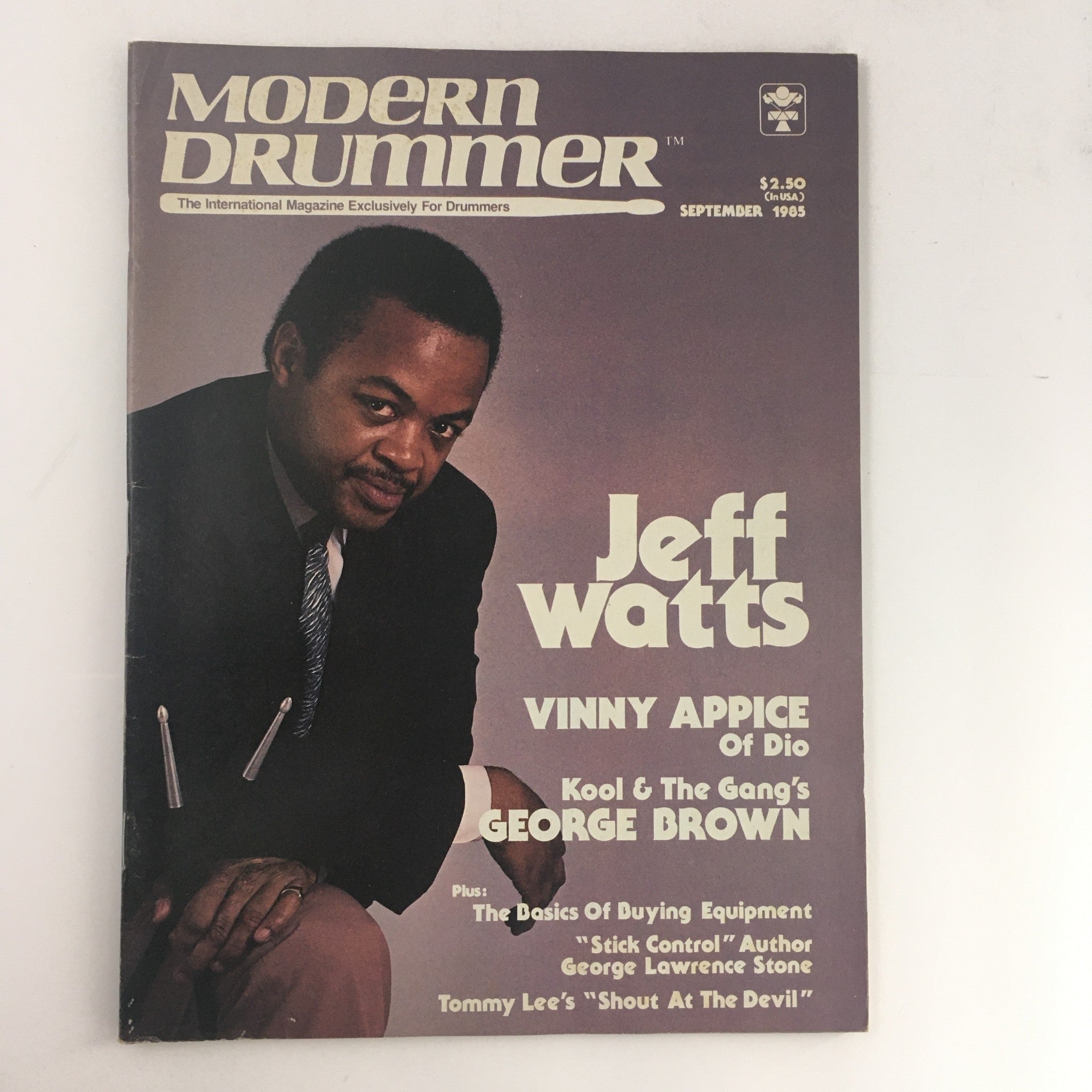 Modern Drummer Magazine September 1985 Jeff Watts & Vinny Appice & George Brown