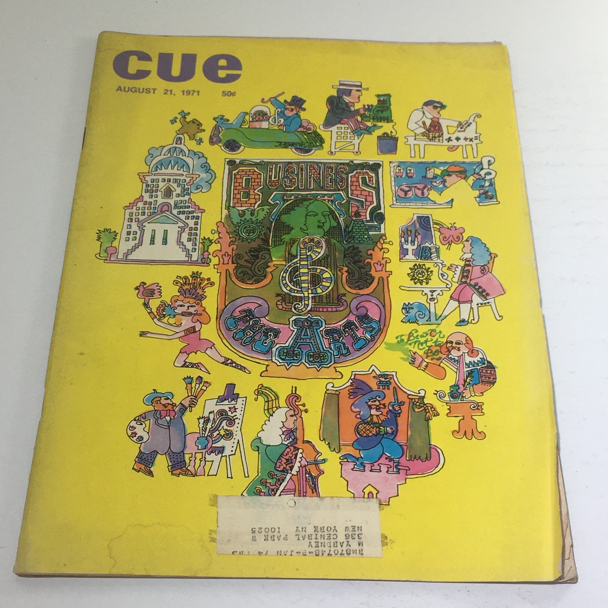 Cue Magazine: August 21 1971 - Business and The Arts