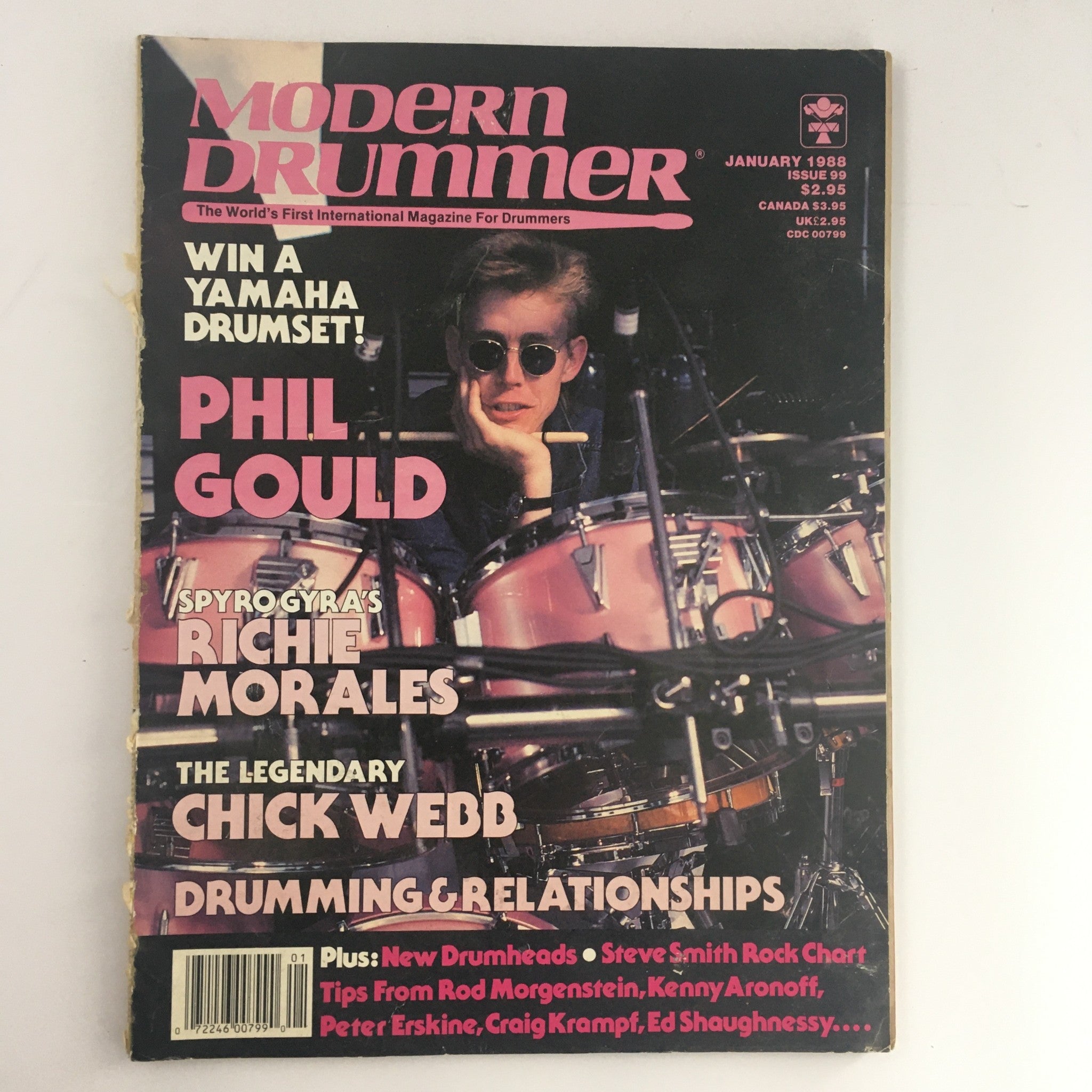 Modern Drummer Magazine January 1988 Phil Gould & Richie Morales & Chick Webb