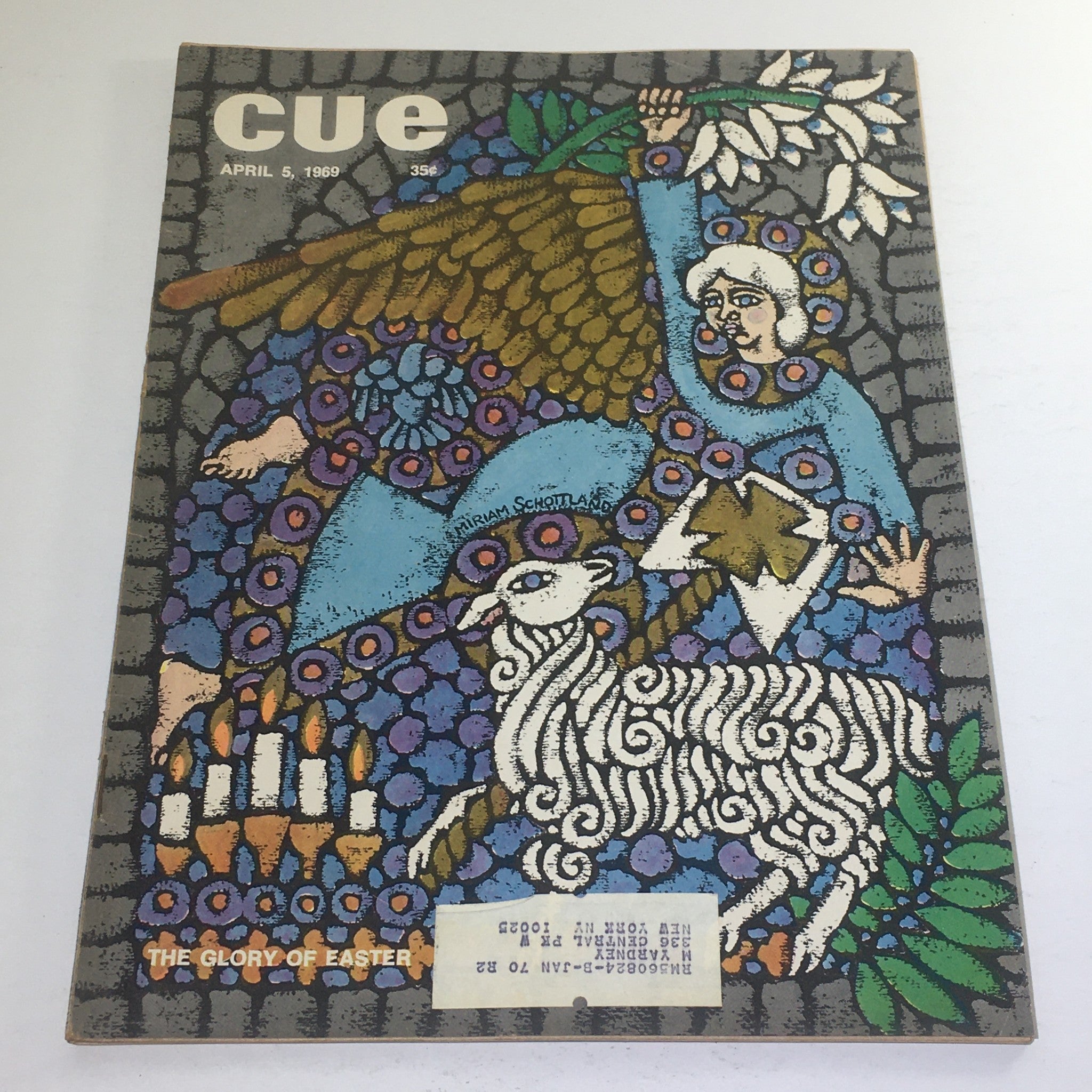 Cue Magazine: April 5 1969 - Full Magazine/Theme Cover Miriam Schottland