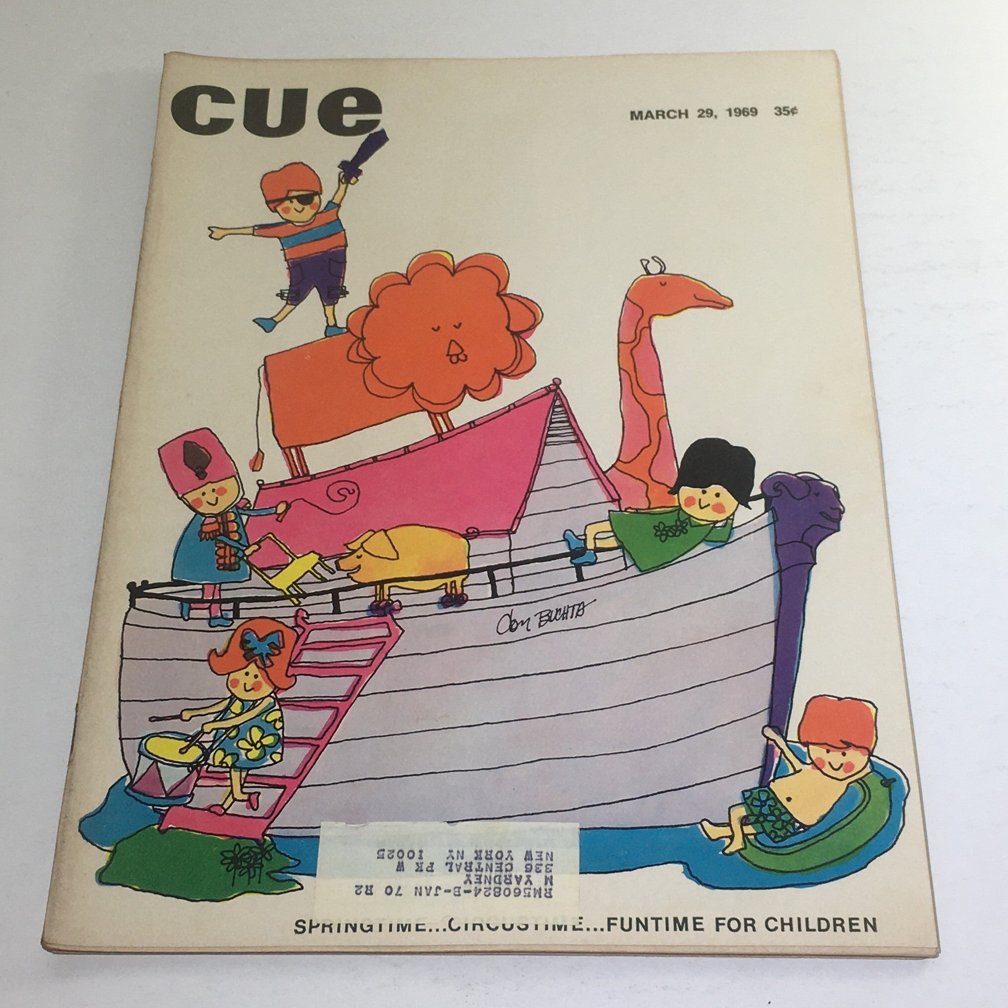 Cue Magazine: March 29 1969 - Full Magazine/Theme Cover Dom Buchta