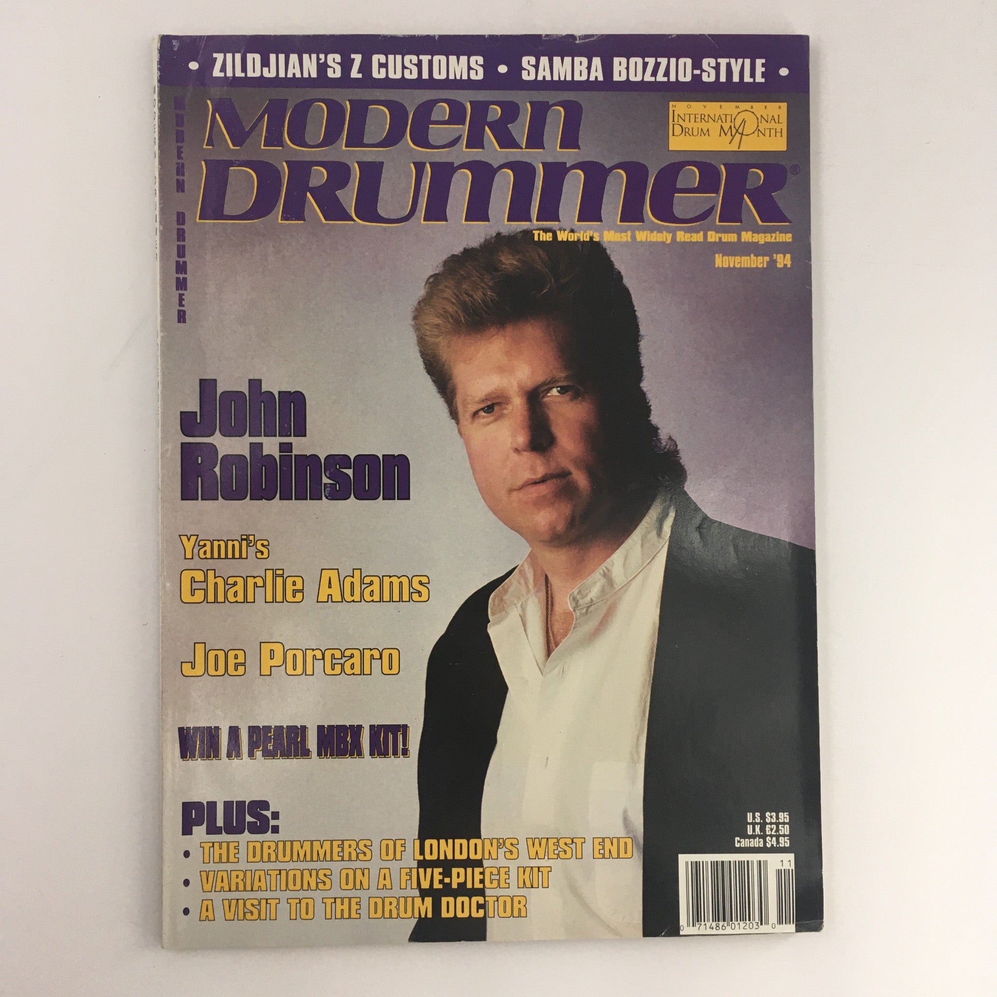 Modern Drummer Magazine November 1994 John Robinson, Charlie Adams & Joe Porcaro